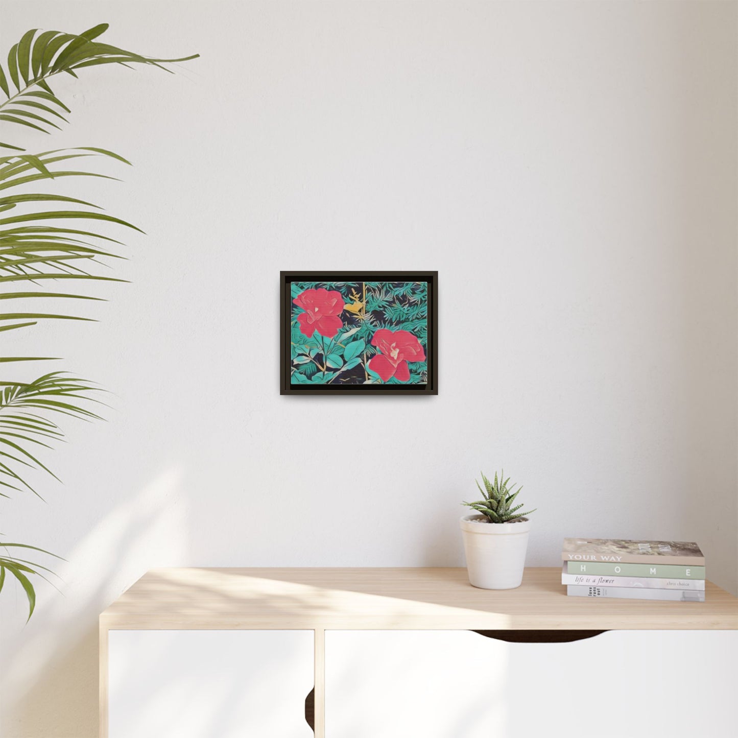 Flowers (Original Photo Edit) Matte Canvas, Framed (Multi-color)