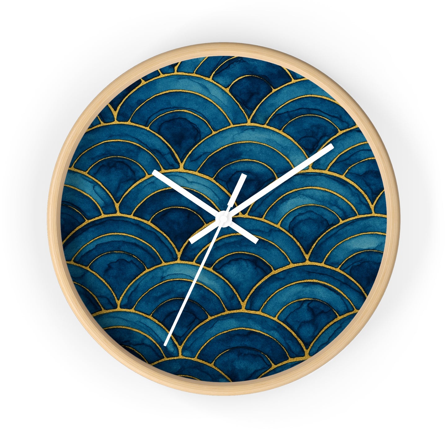 Indigo Fanwaves Wall Clock