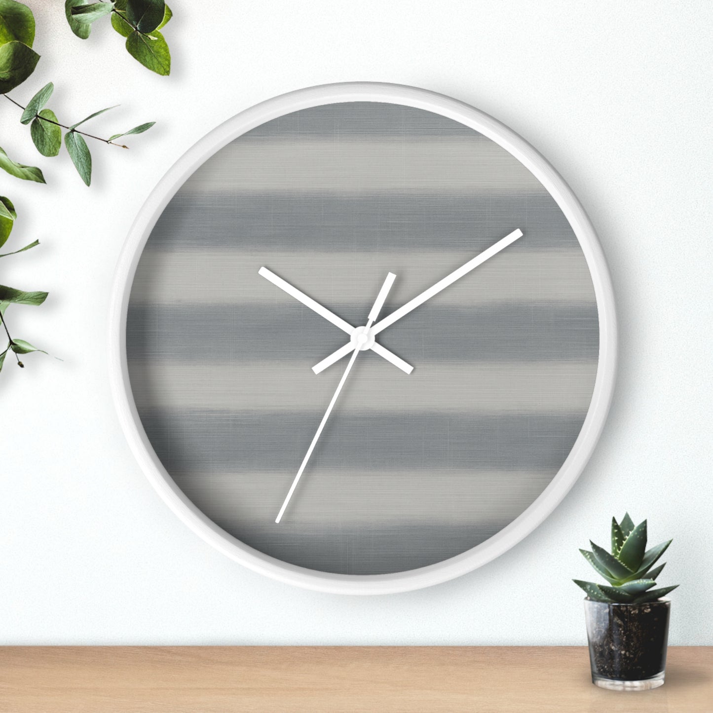 Loom Light Stripes Wall Clock – Mist Fade