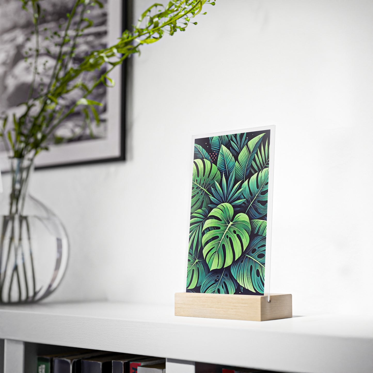 Acrylic Sign with Wooden Stand