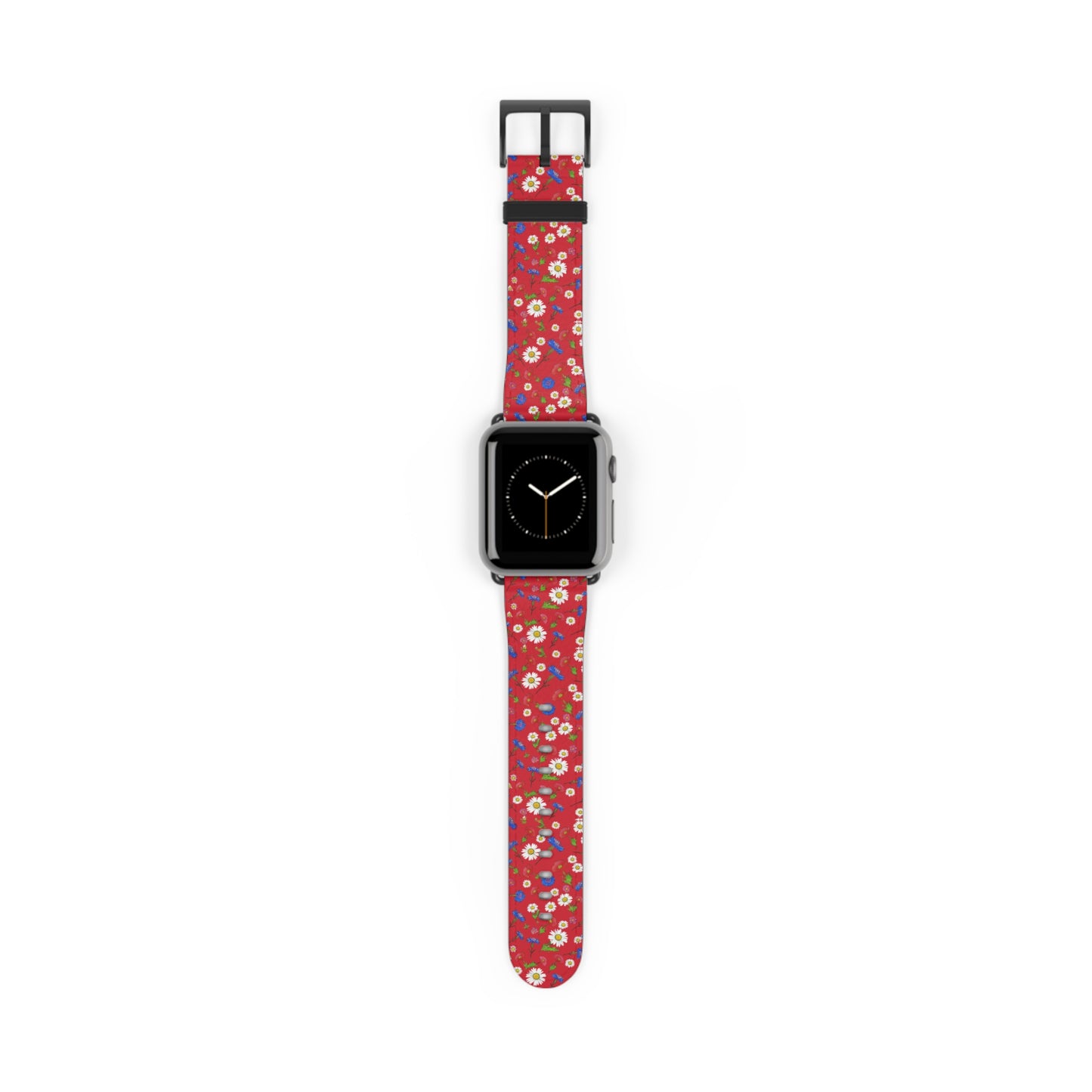 Floral Watch Band Red