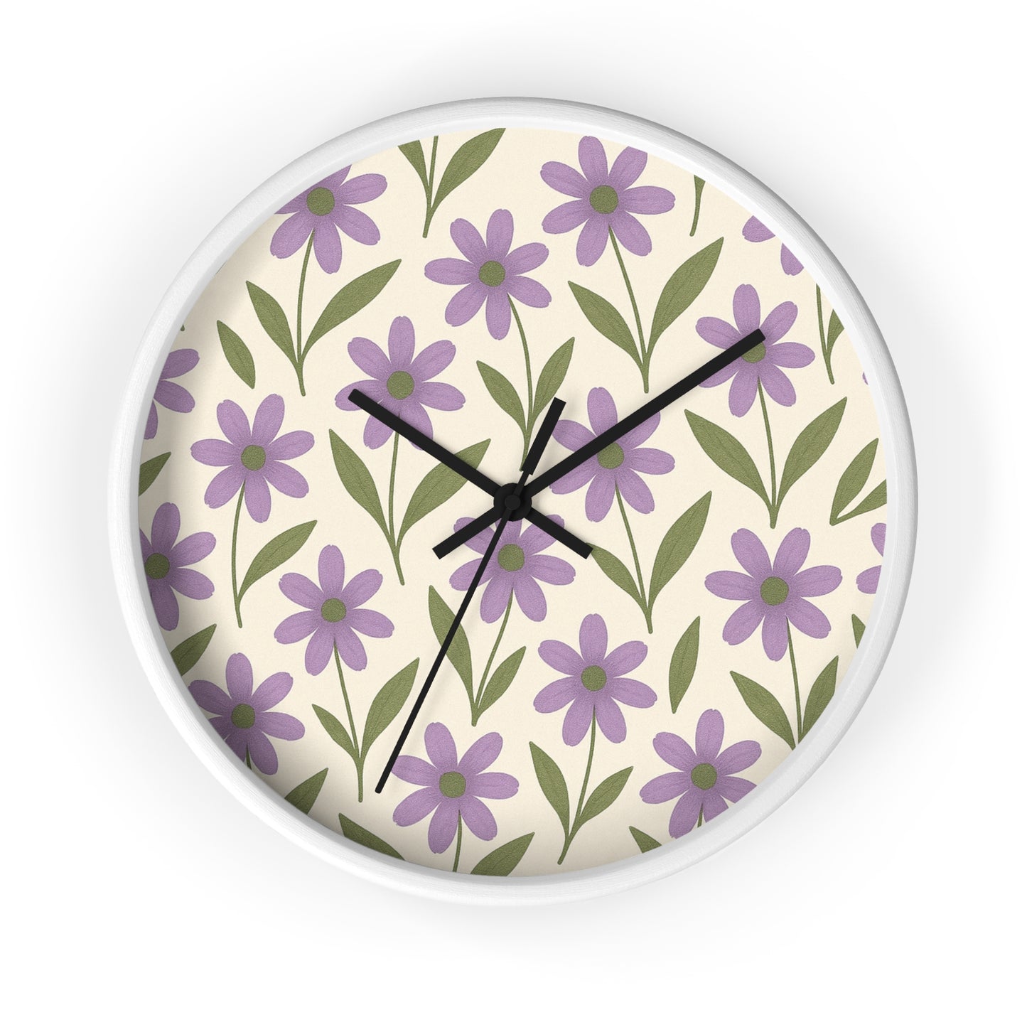 Meadow Bloom Wall Clock - Lavender