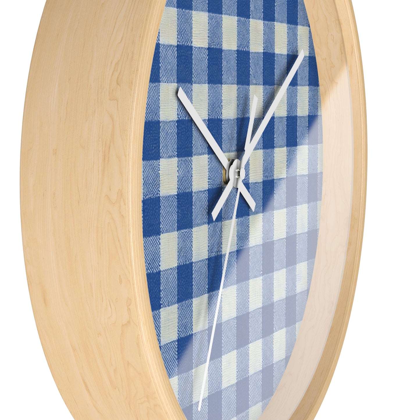 Heritage Check Wall Clock - Blue