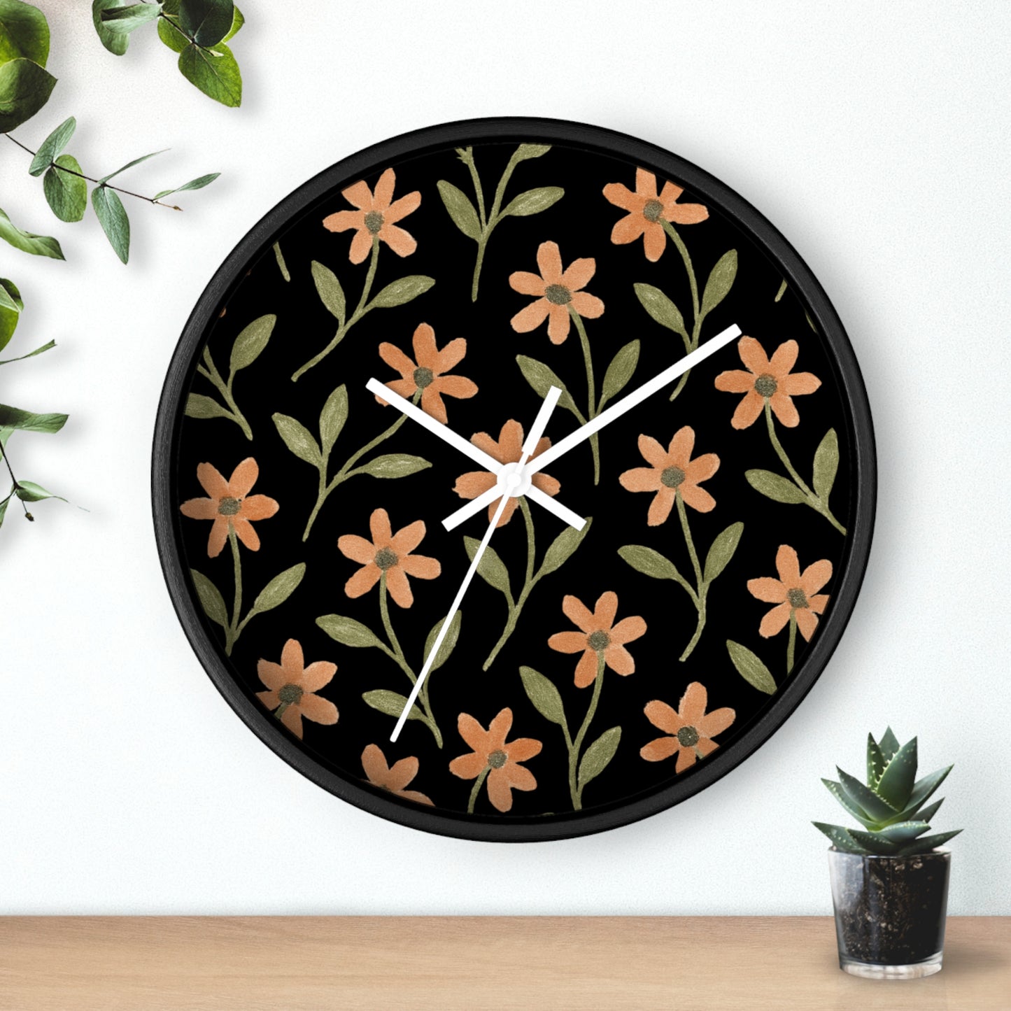 Meadow Bloom Wall Clock - Rose Glow