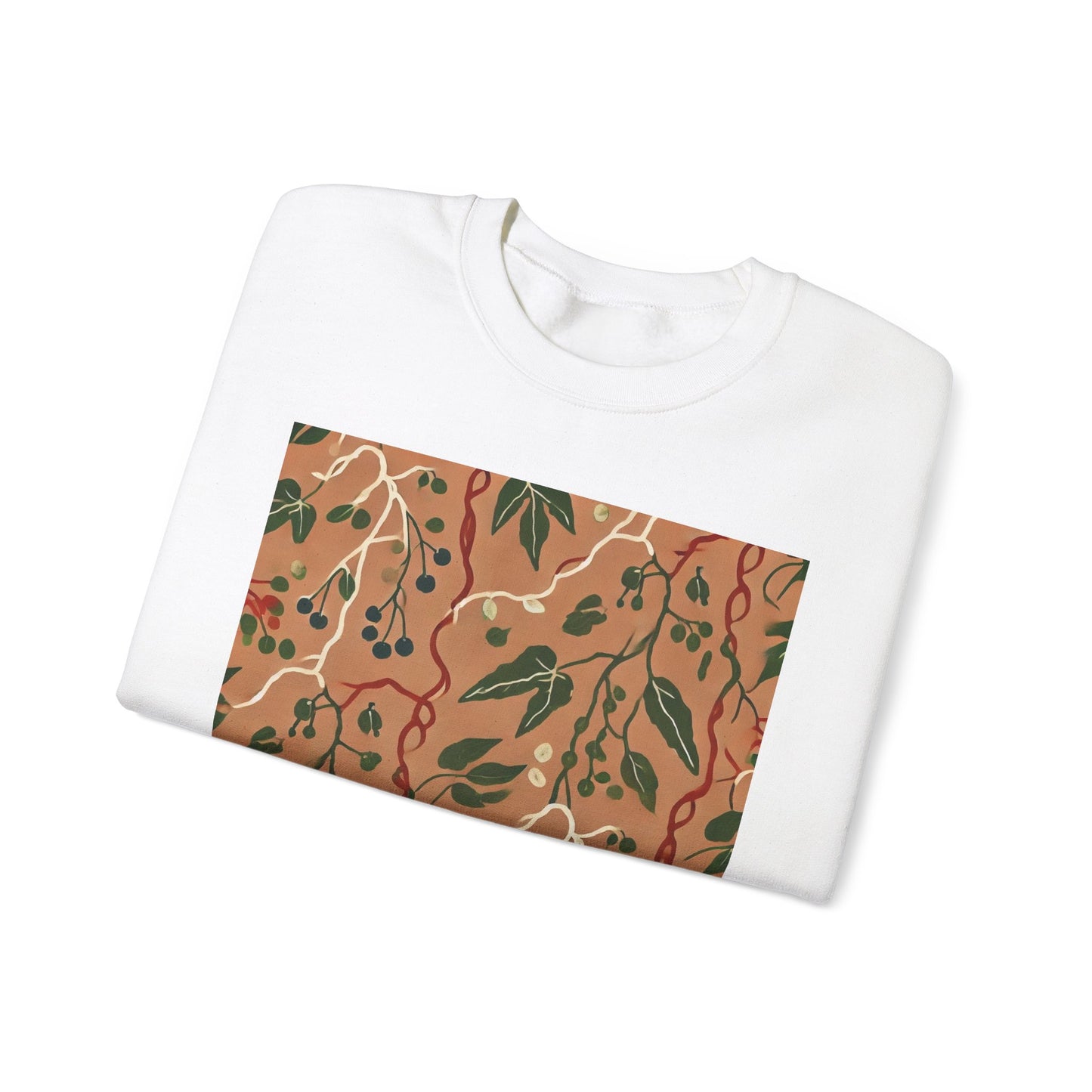 Boho Botanical Crewneck Sweatshirt - Cozy Unisex Pullover for Everyday Comfort