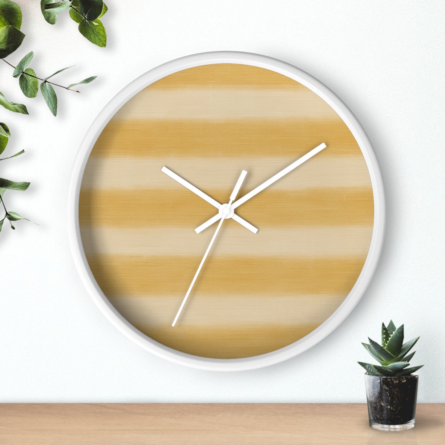 Loom Light Stripes Wall Clock – Ochre Fade