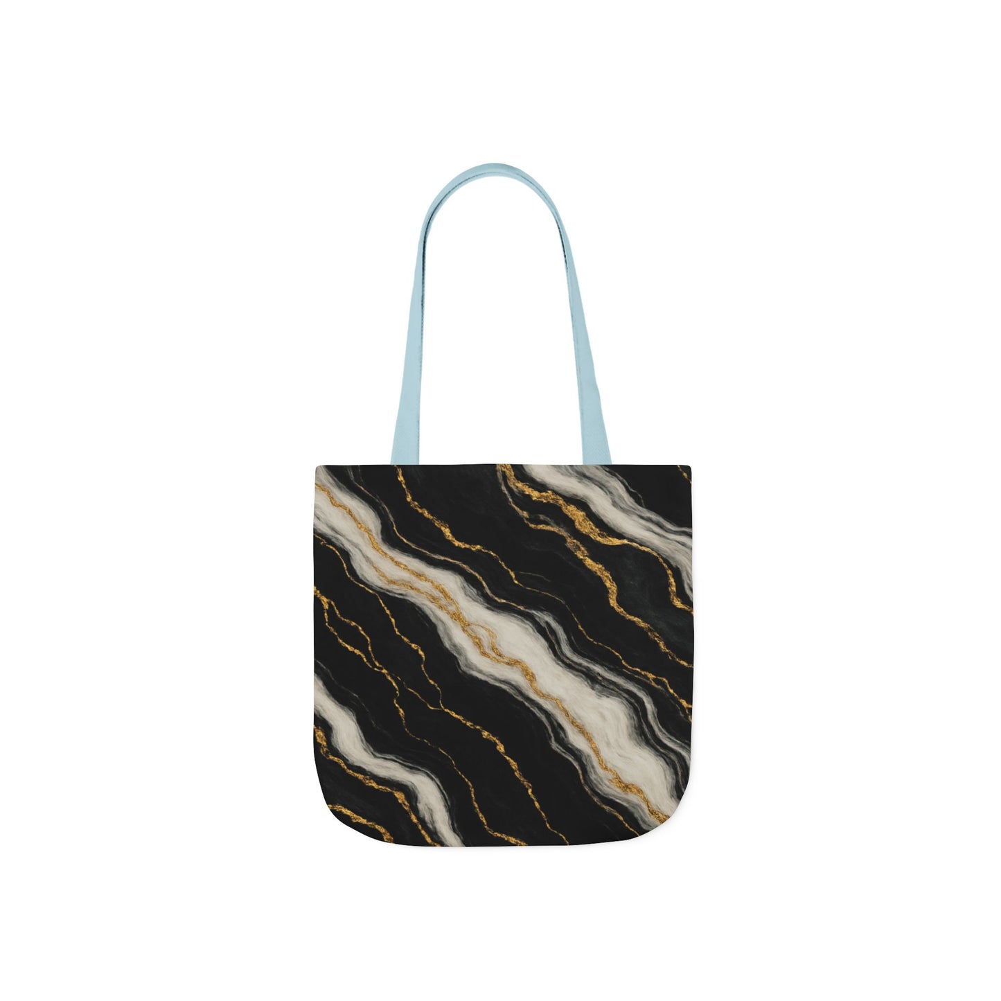 Midnight Marble Canvas Tote Bag with 5-Color Straps