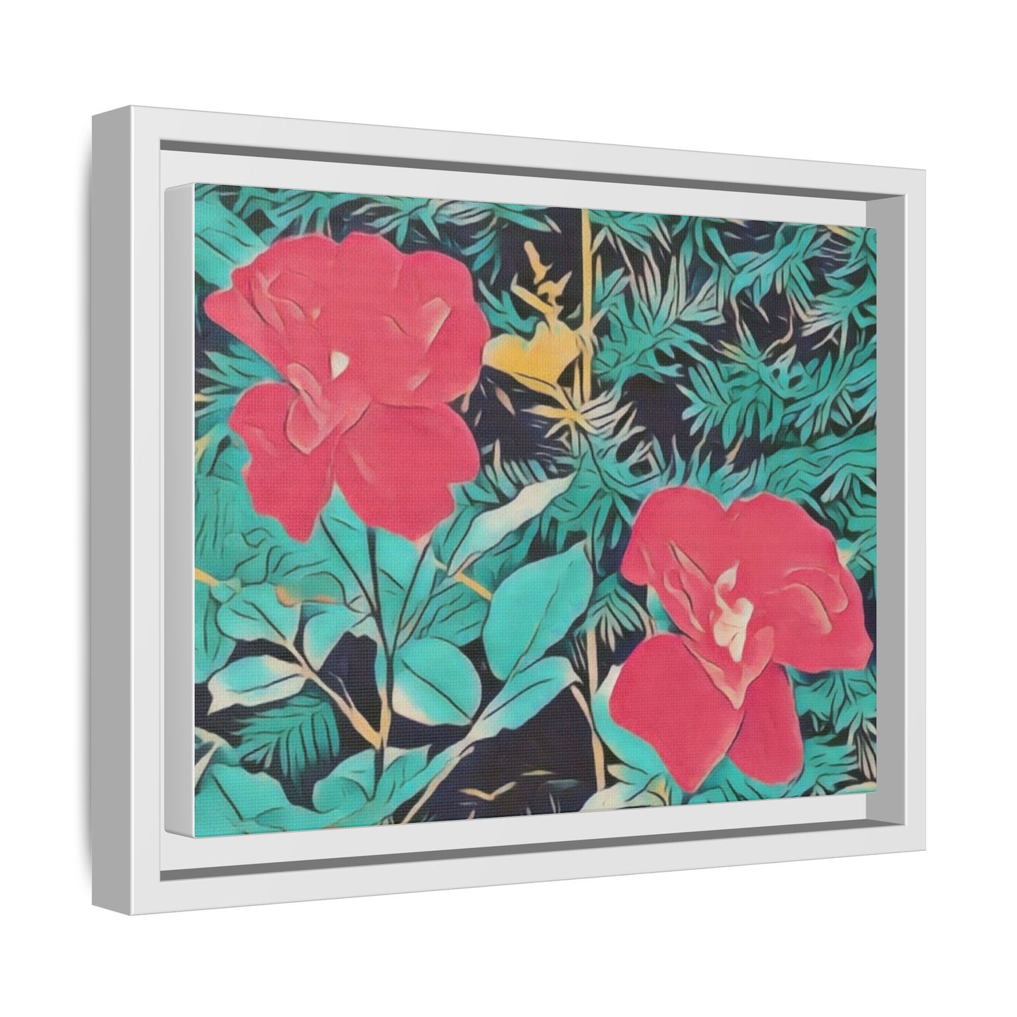 Flowers (Original Photo Edit) Matte Canvas, Framed (Multi-color)