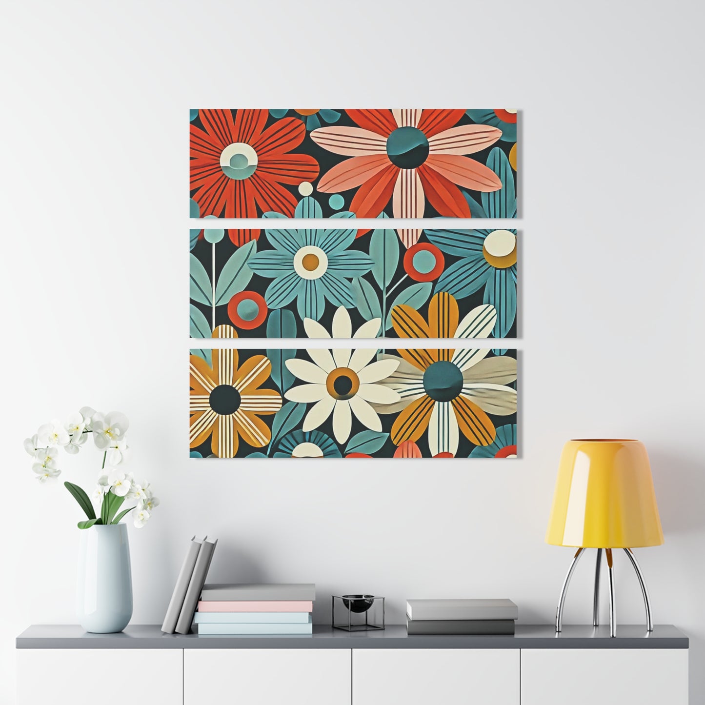 Floral Triptych Acrylic Prints