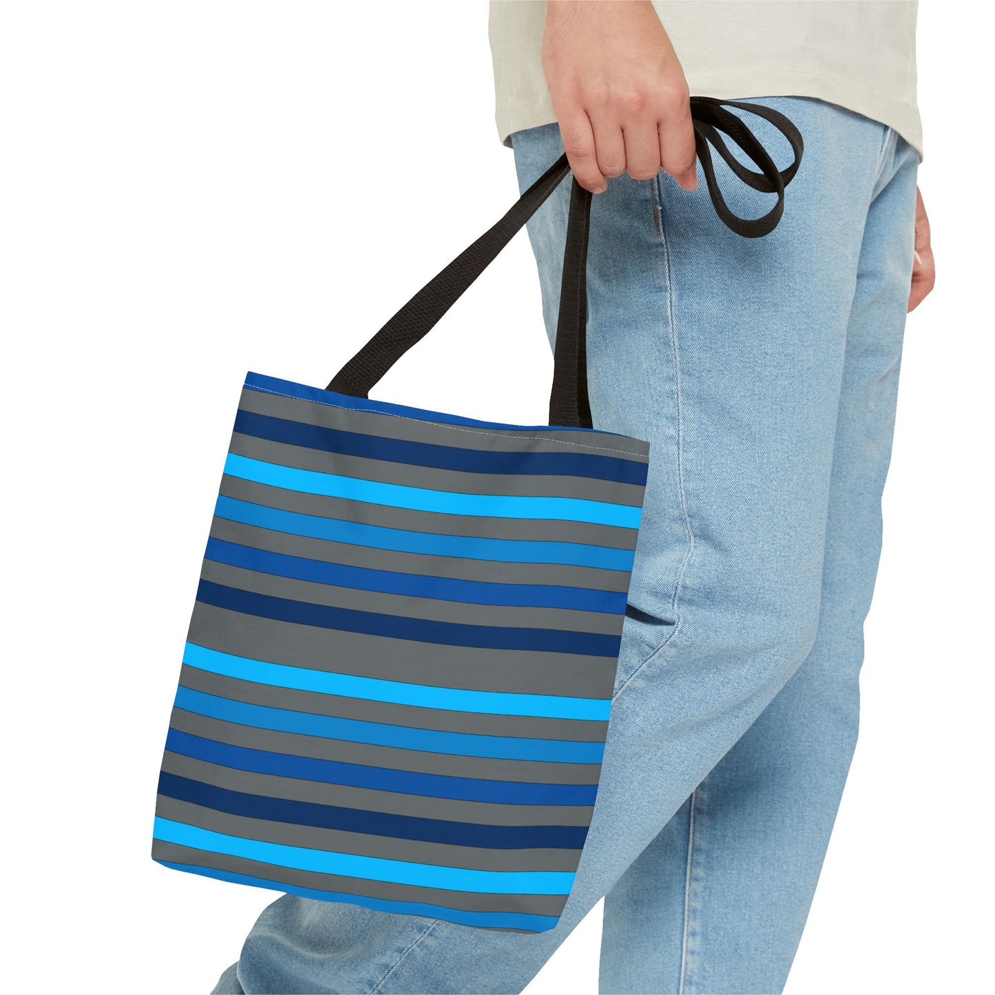 Grey/Blue Tote Bag