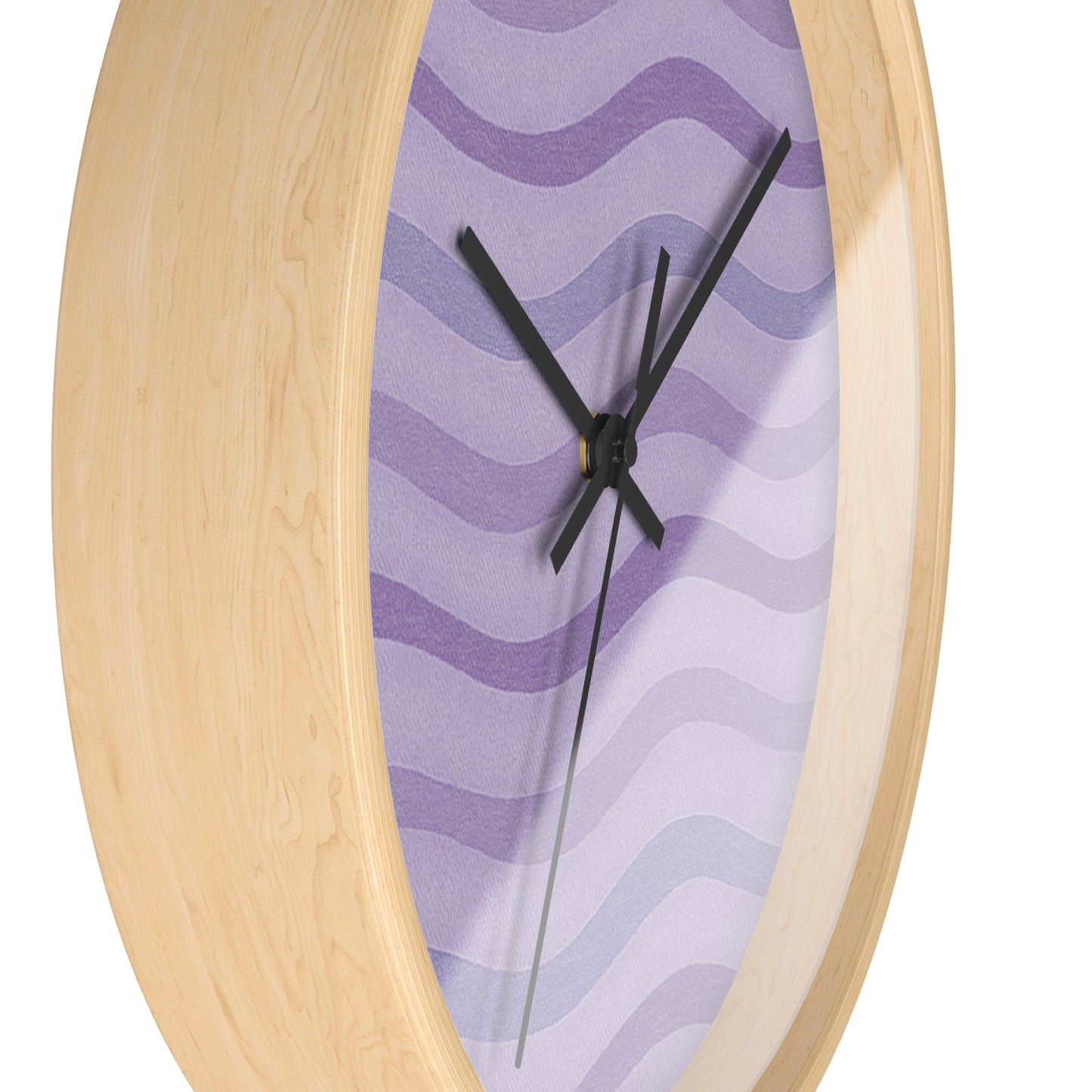 Wavy Stride Wall Clock - Lavender Dusk