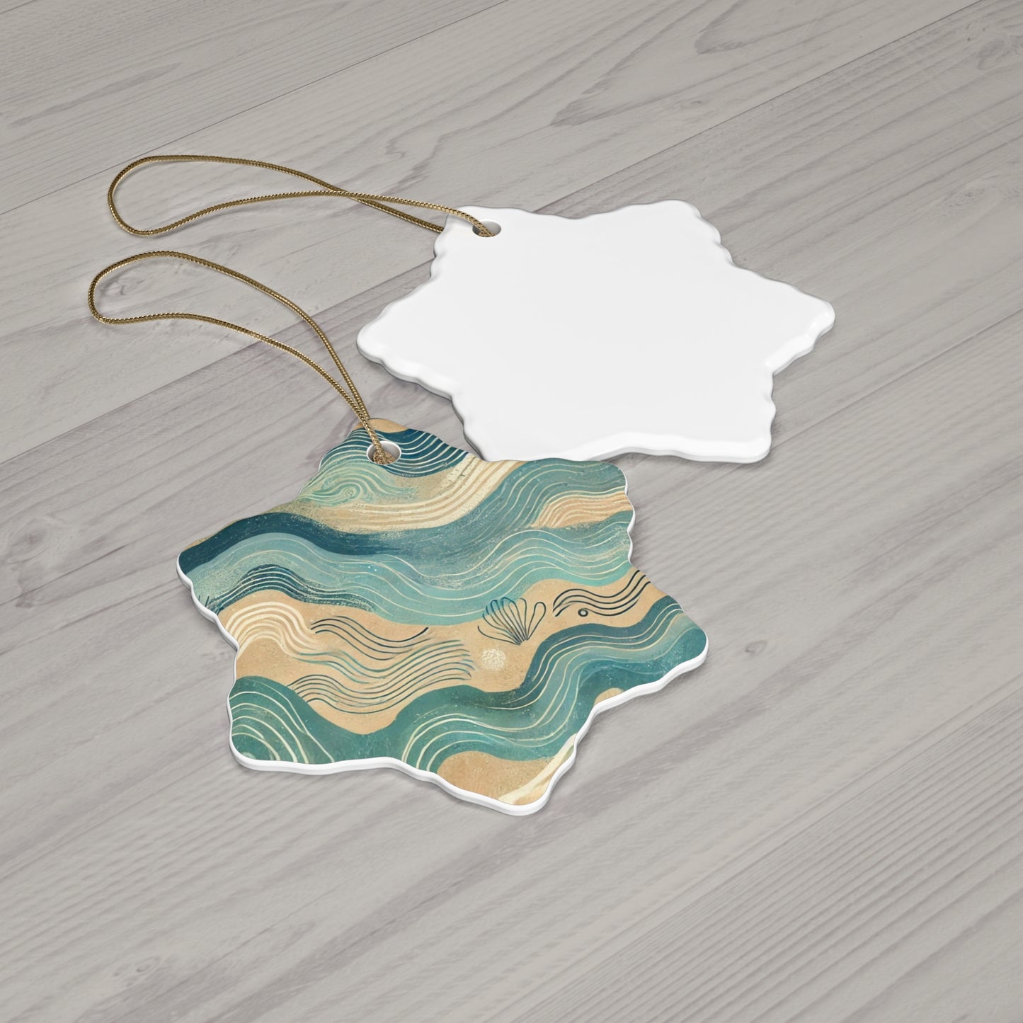 Seabreeze Currents Ceramic Ornament
