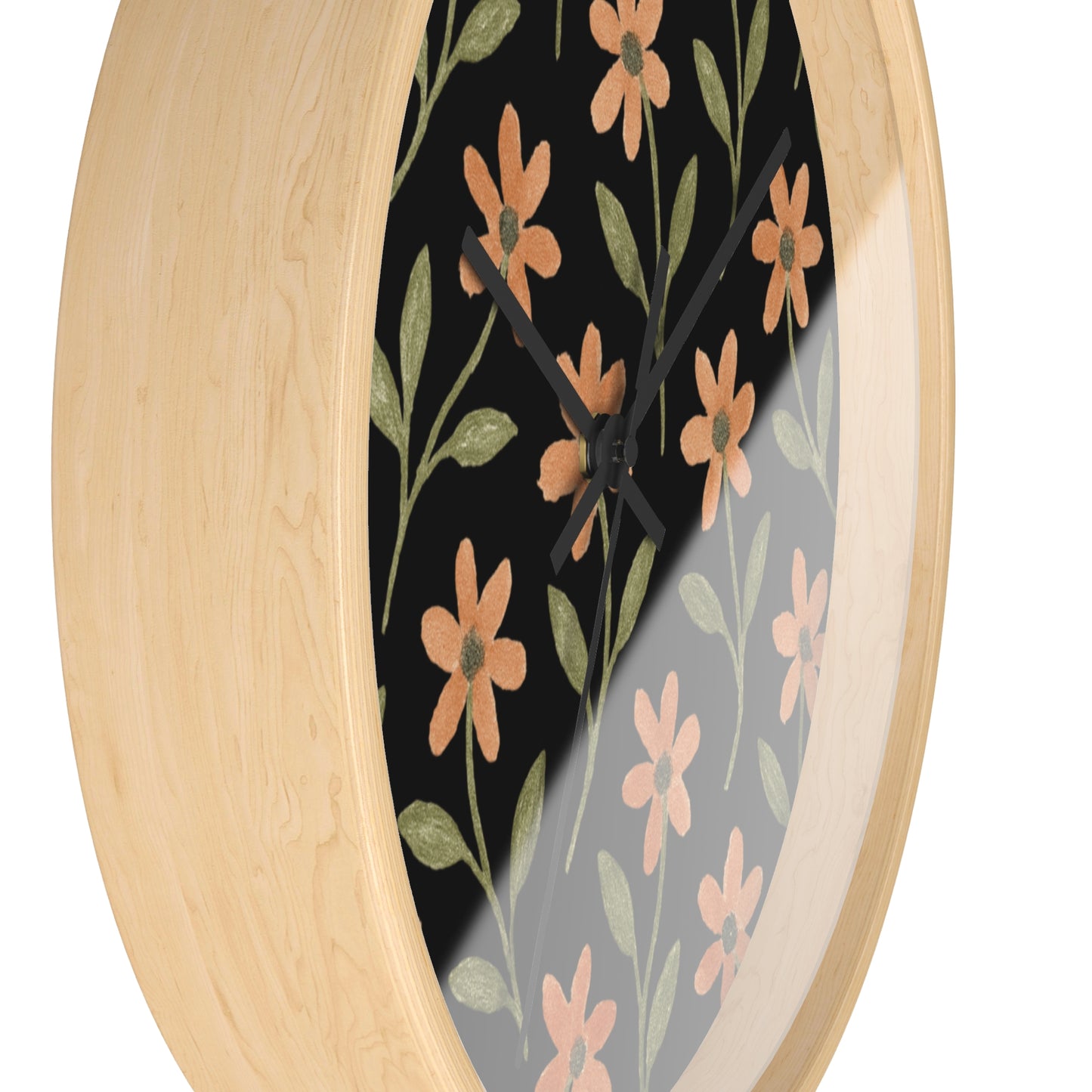 Meadow Bloom Wall Clock - Rose Glow