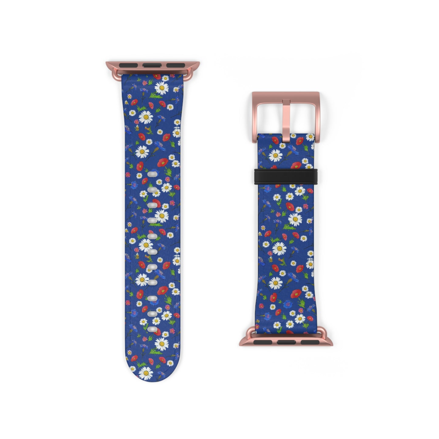 Floral Watch Band Blue