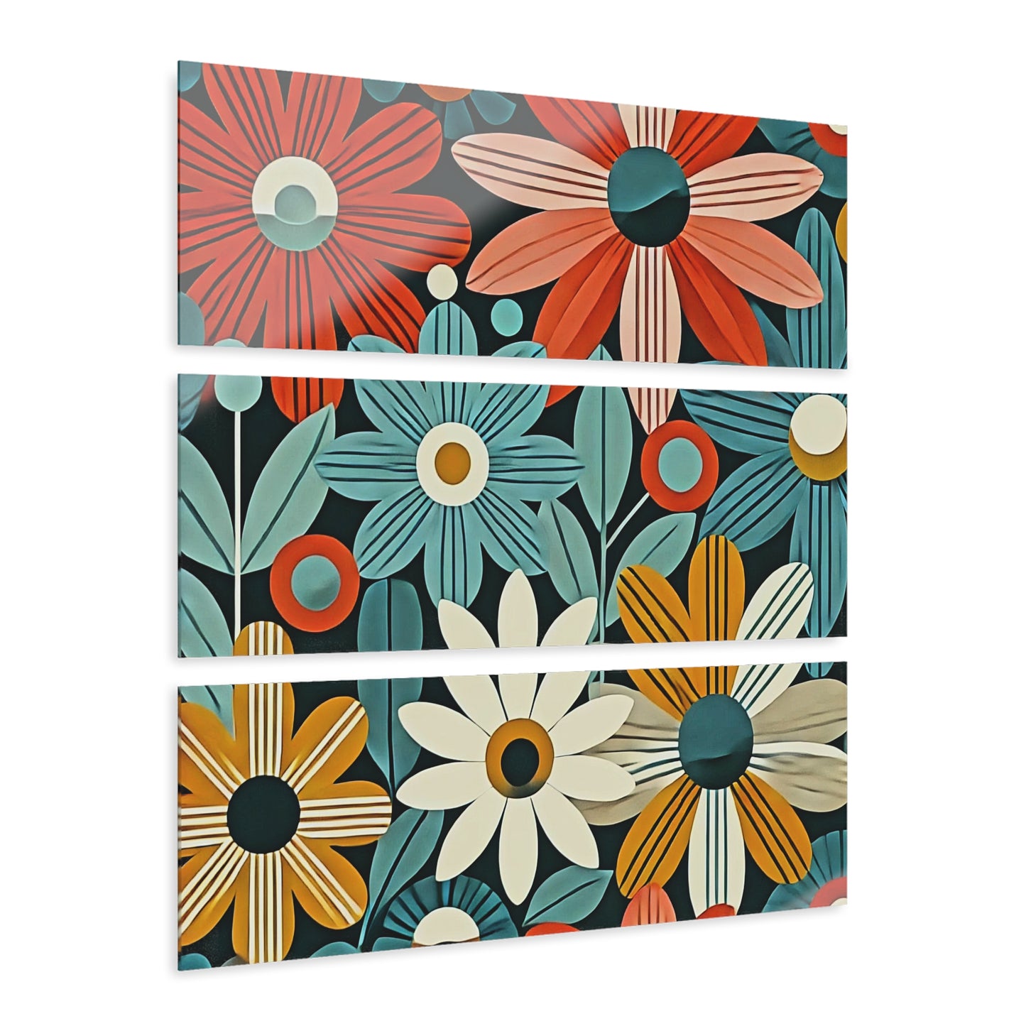 Floral Triptych Acrylic Prints