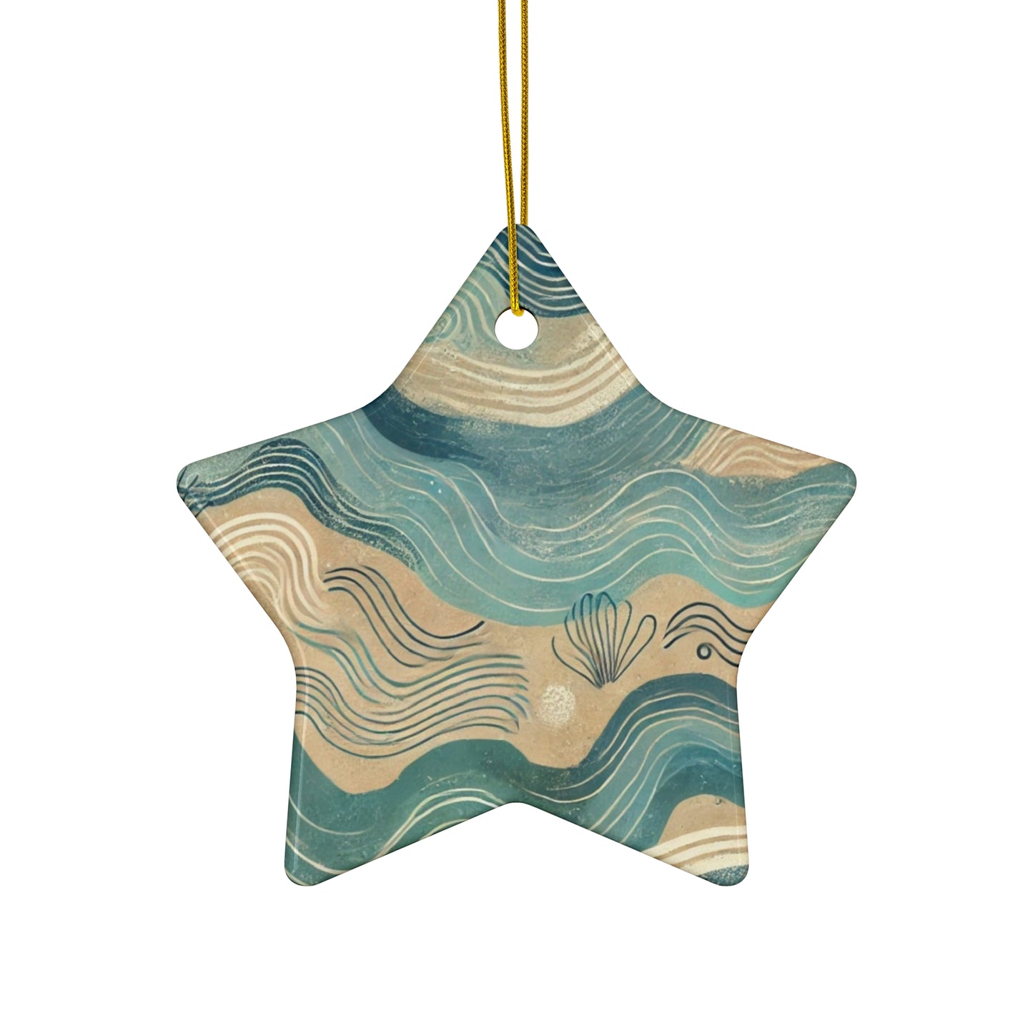 Seabreeze Currents Ceramic Ornament