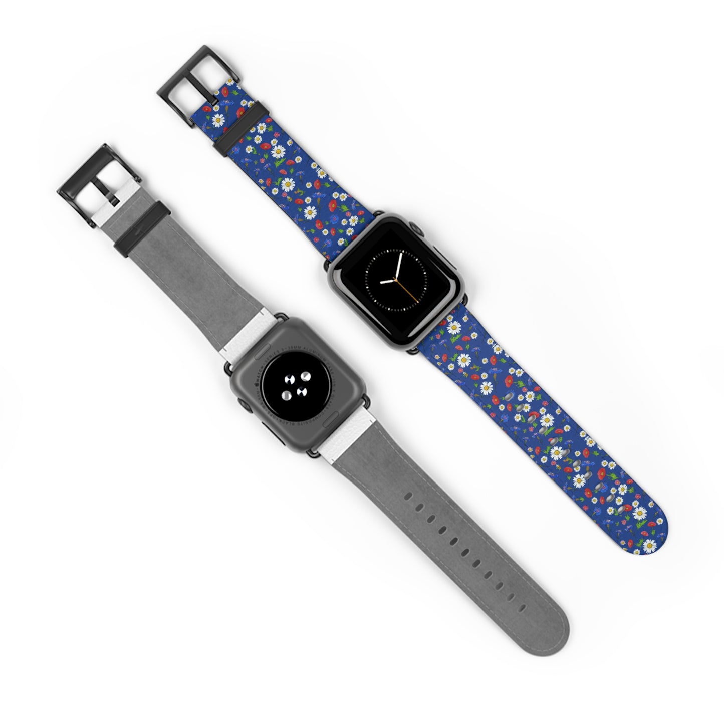 Floral Watch Band Blue