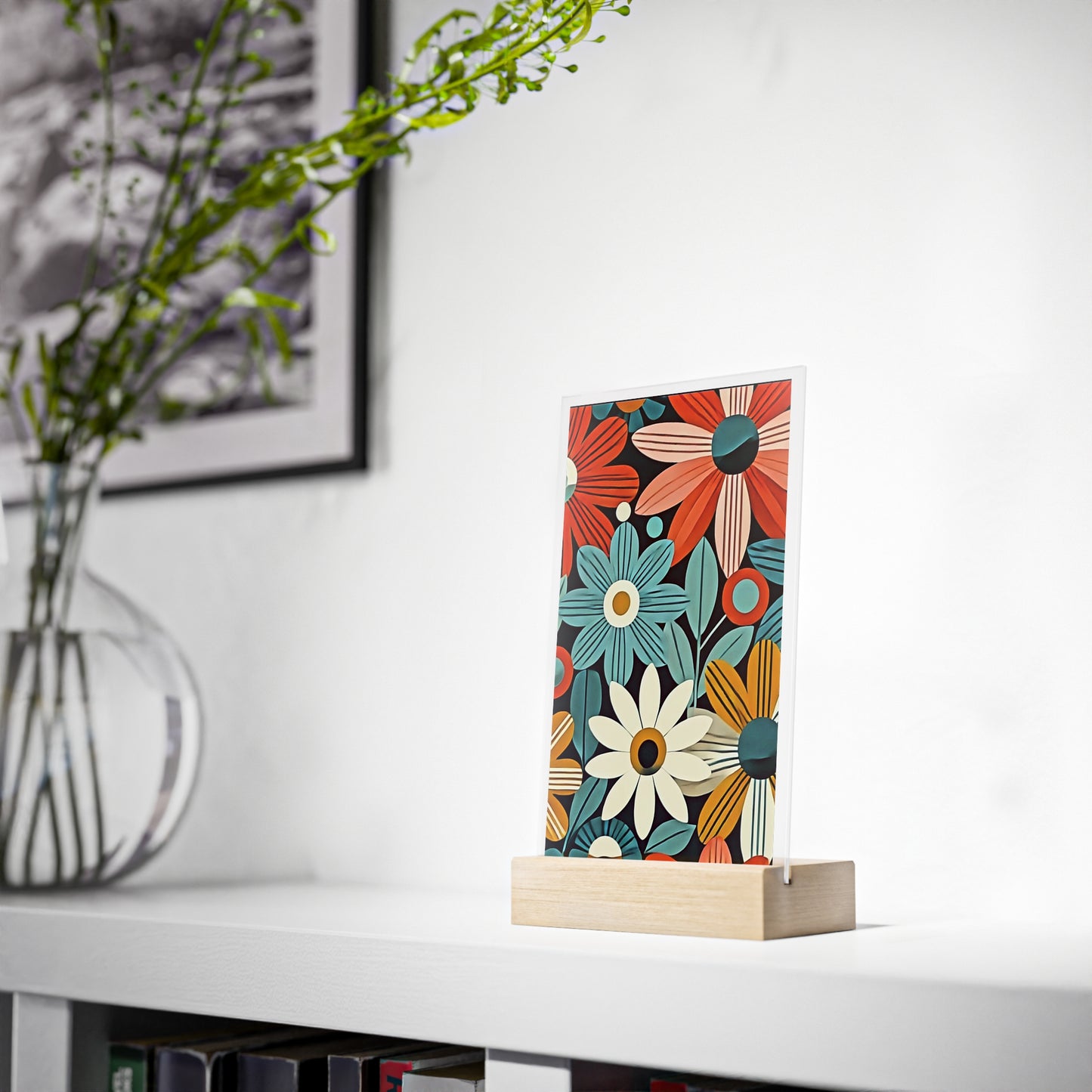 Acrylic Sign with Wooden Stand