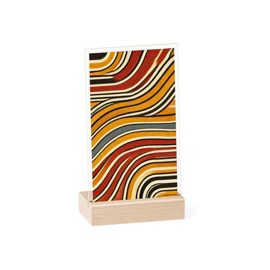 Acrylic Sign with Wooden Stand