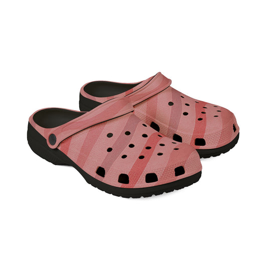 Wavy Stride – Clogs (Crimson Drift) Foam Rubber Shoes
