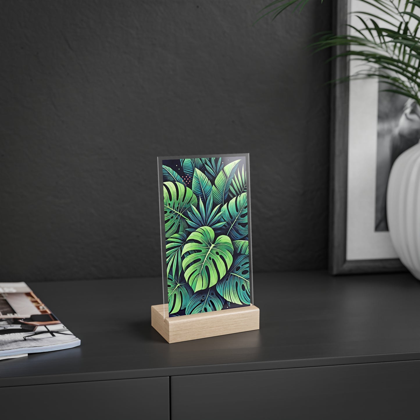 Acrylic Sign with Wooden Stand