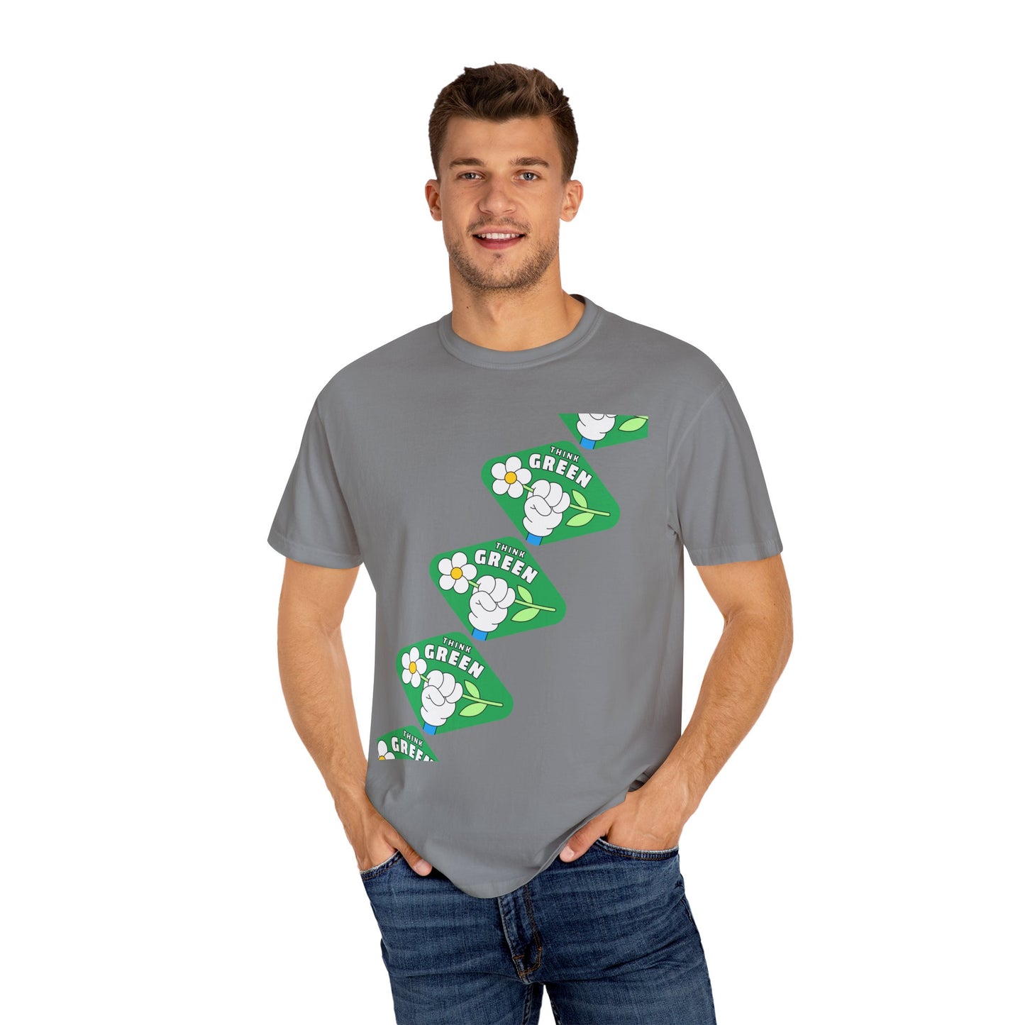 Unisex Garment-Dyed T-shirt - Think Green