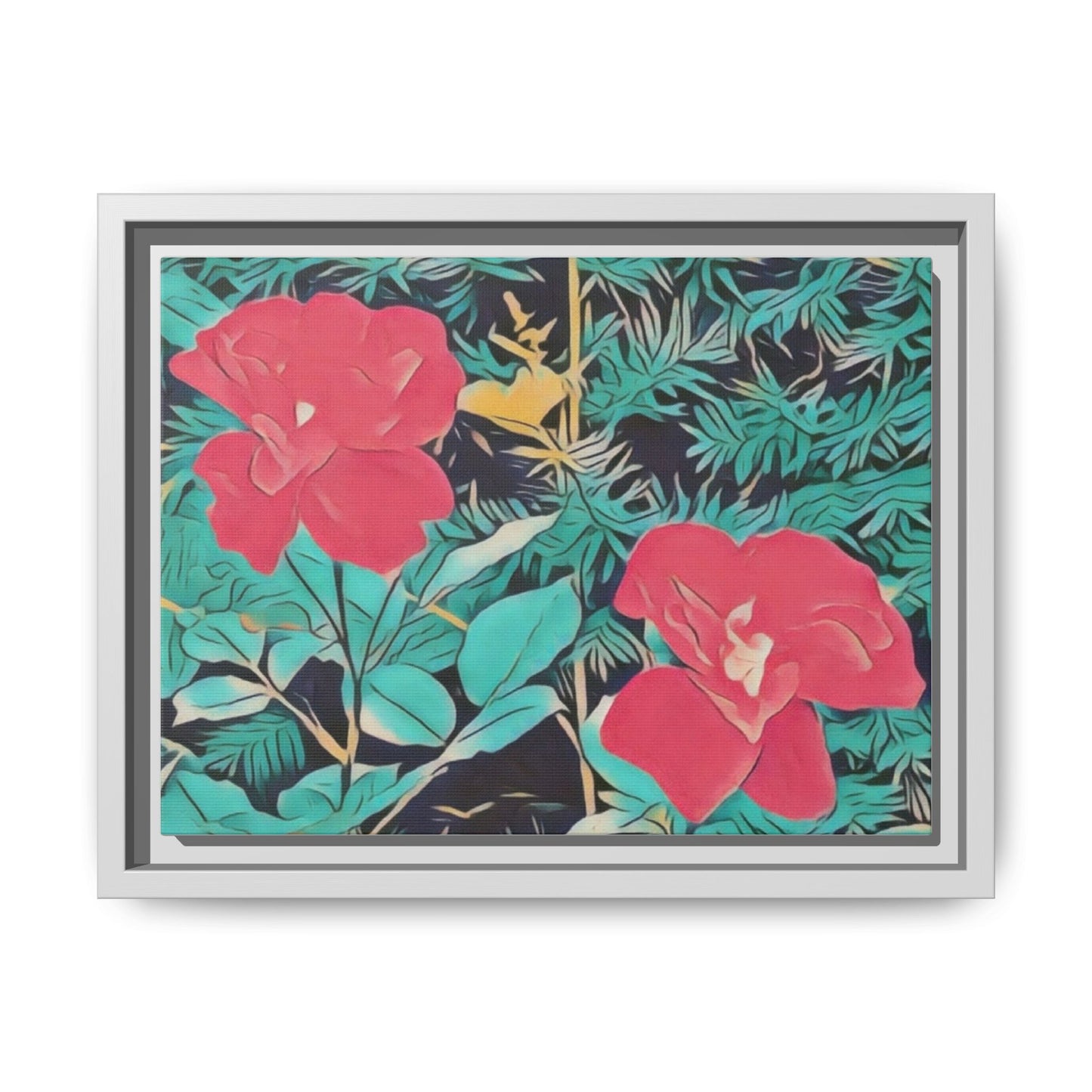 Flowers (Original Photo Edit) Matte Canvas, Framed (Multi-color)