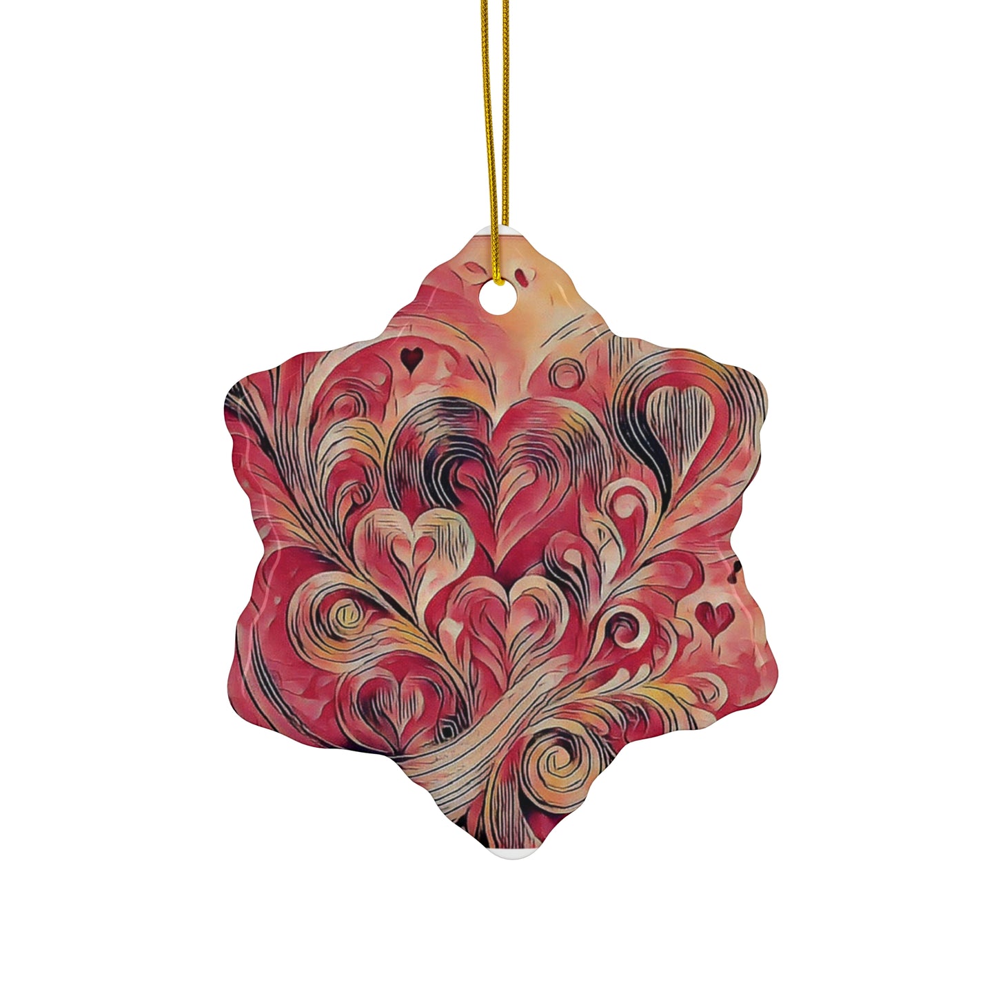 Ceramic Ornament, 4 Shapes