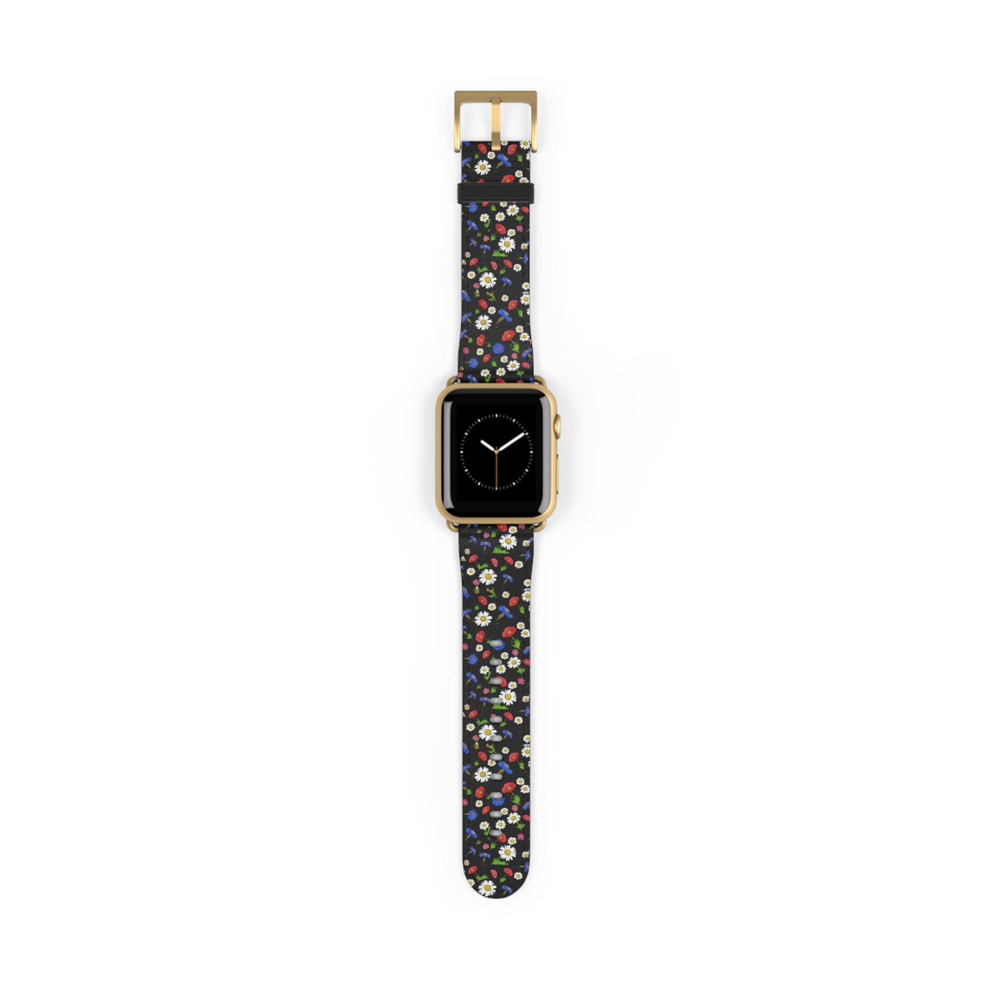 Floral Watch Band Black