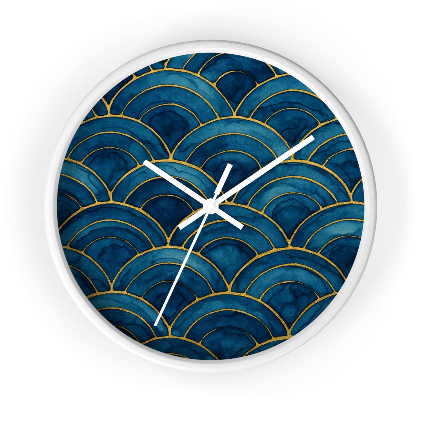 Indigo Fanwaves Wall Clock