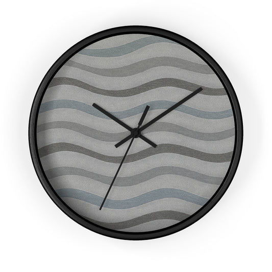Wavy Stride Wall Clock - Onyx Wave