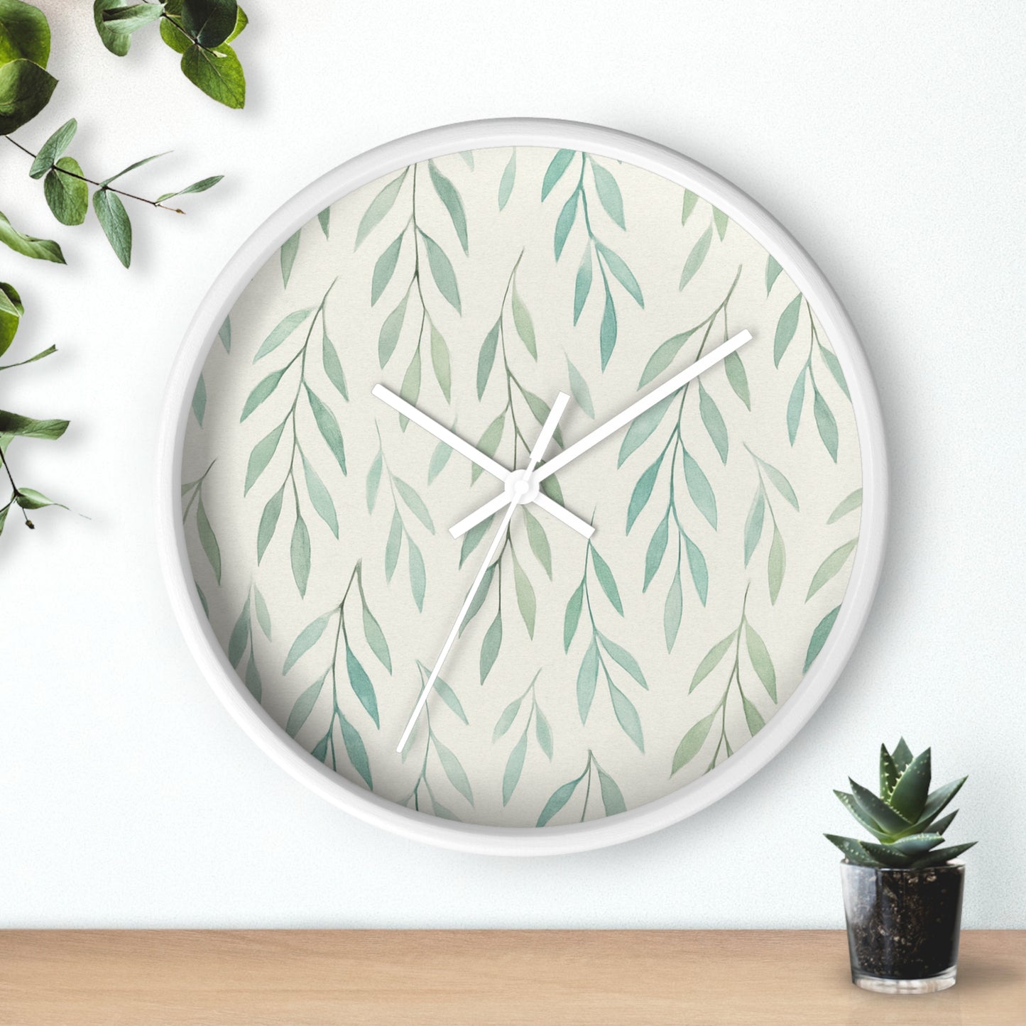 Botanical Leaf Wall Clock – Nature-inspired Home Decor