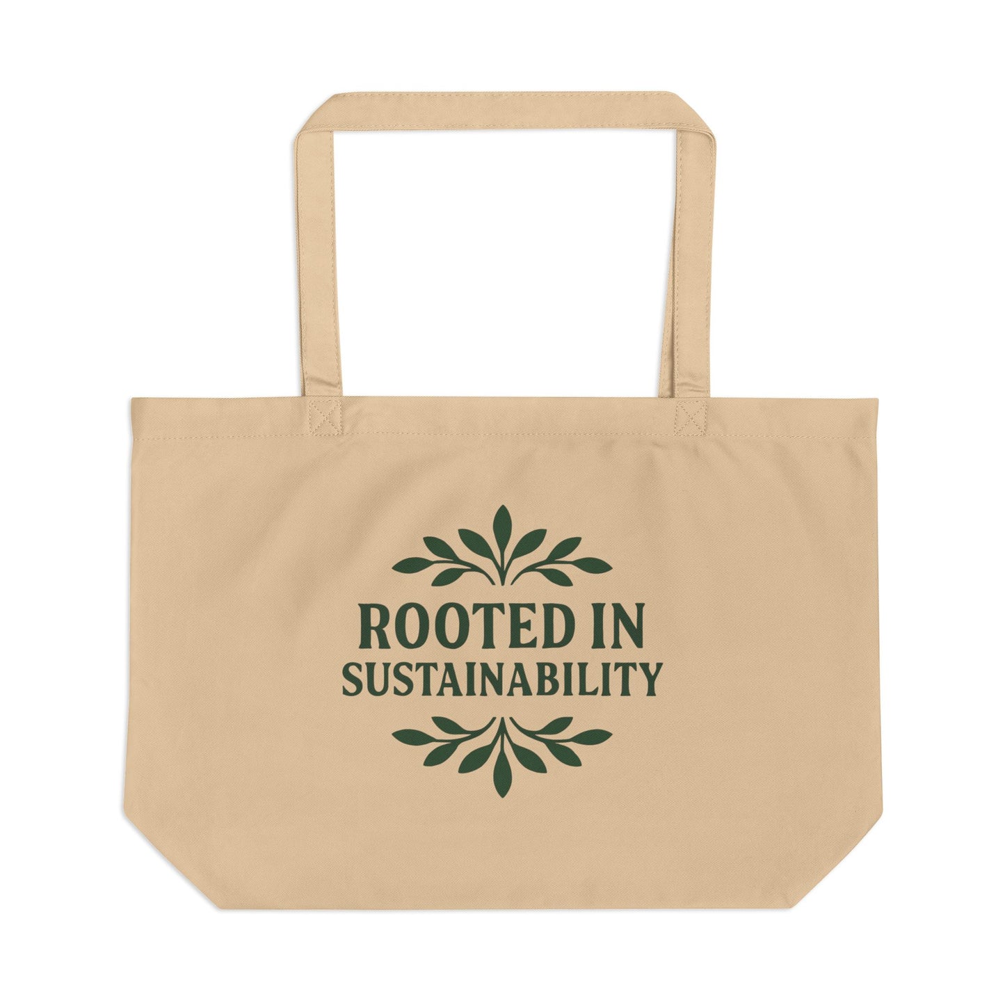 Rooted in Sustainability Large Tote Bag - Eco Statement Series by Palette & Grove