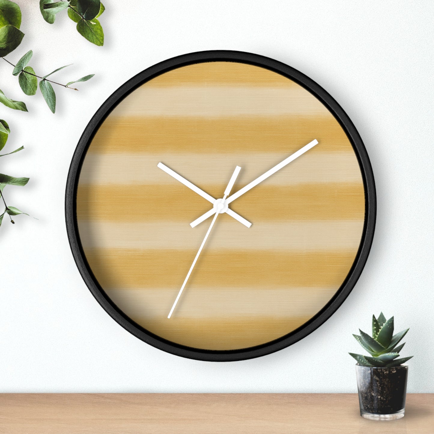 Loom Light Stripes Wall Clock – Ochre Fade