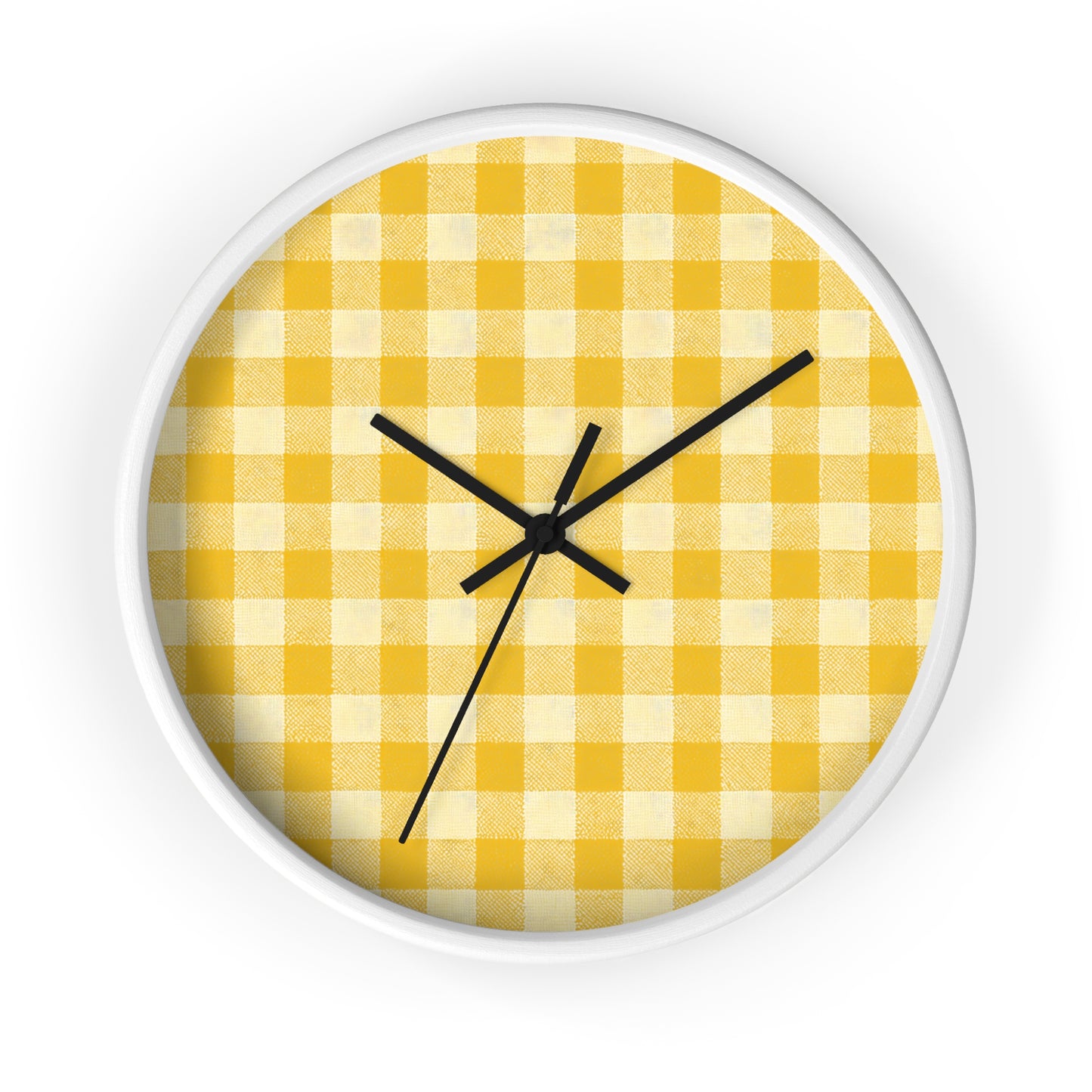 Heritage Check Wall Clock - Yellow