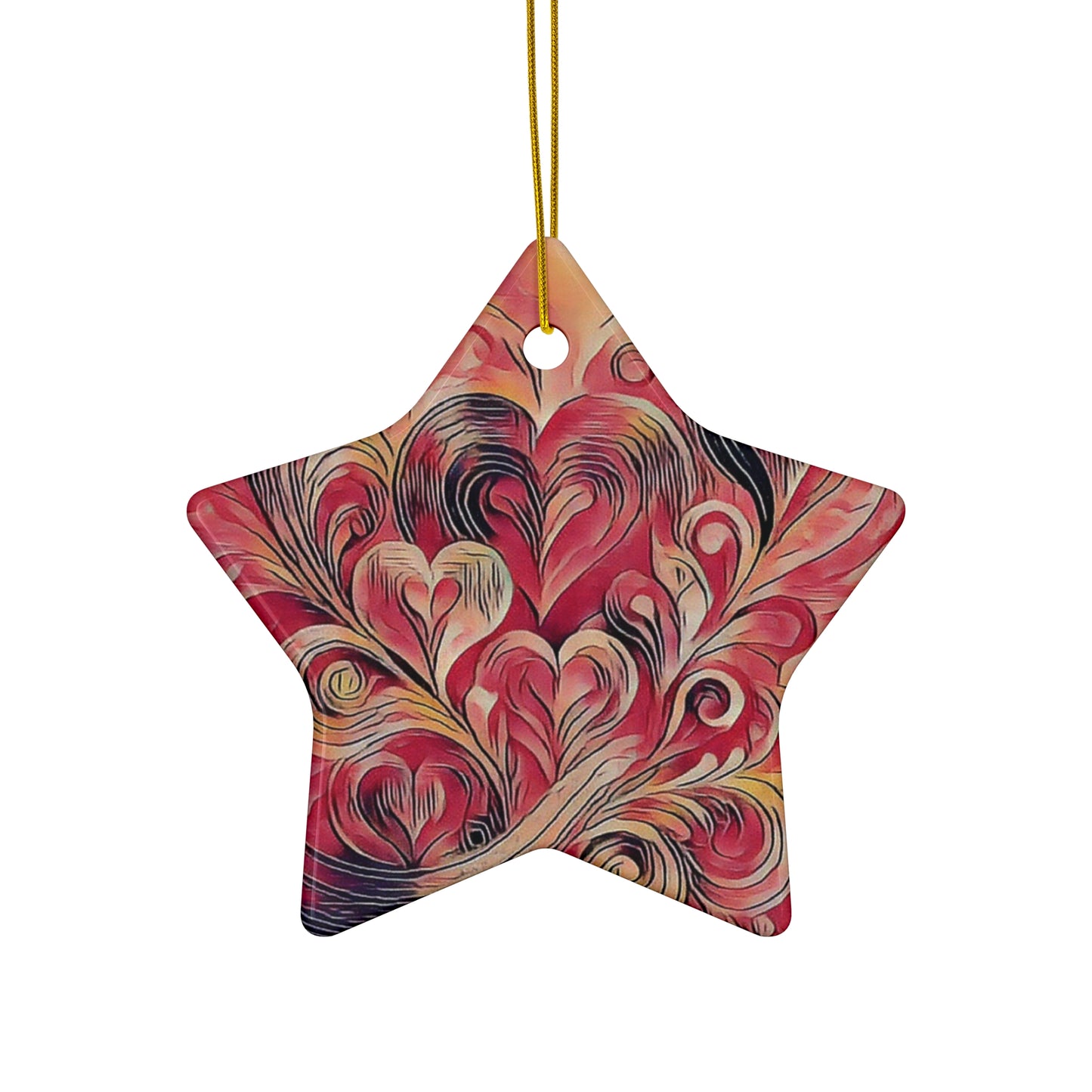 Ceramic Ornament, 4 Shapes