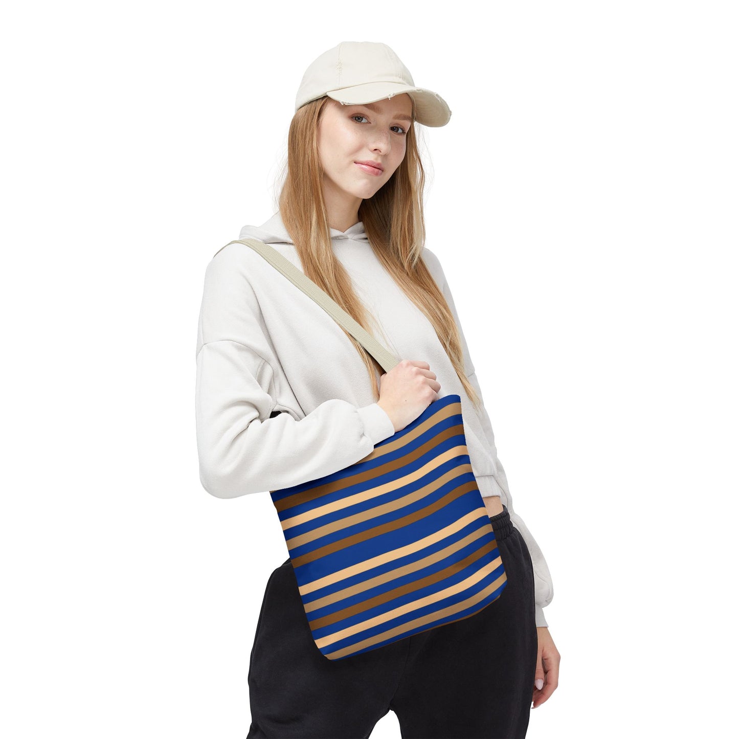 Blue/Brown Tote Bag