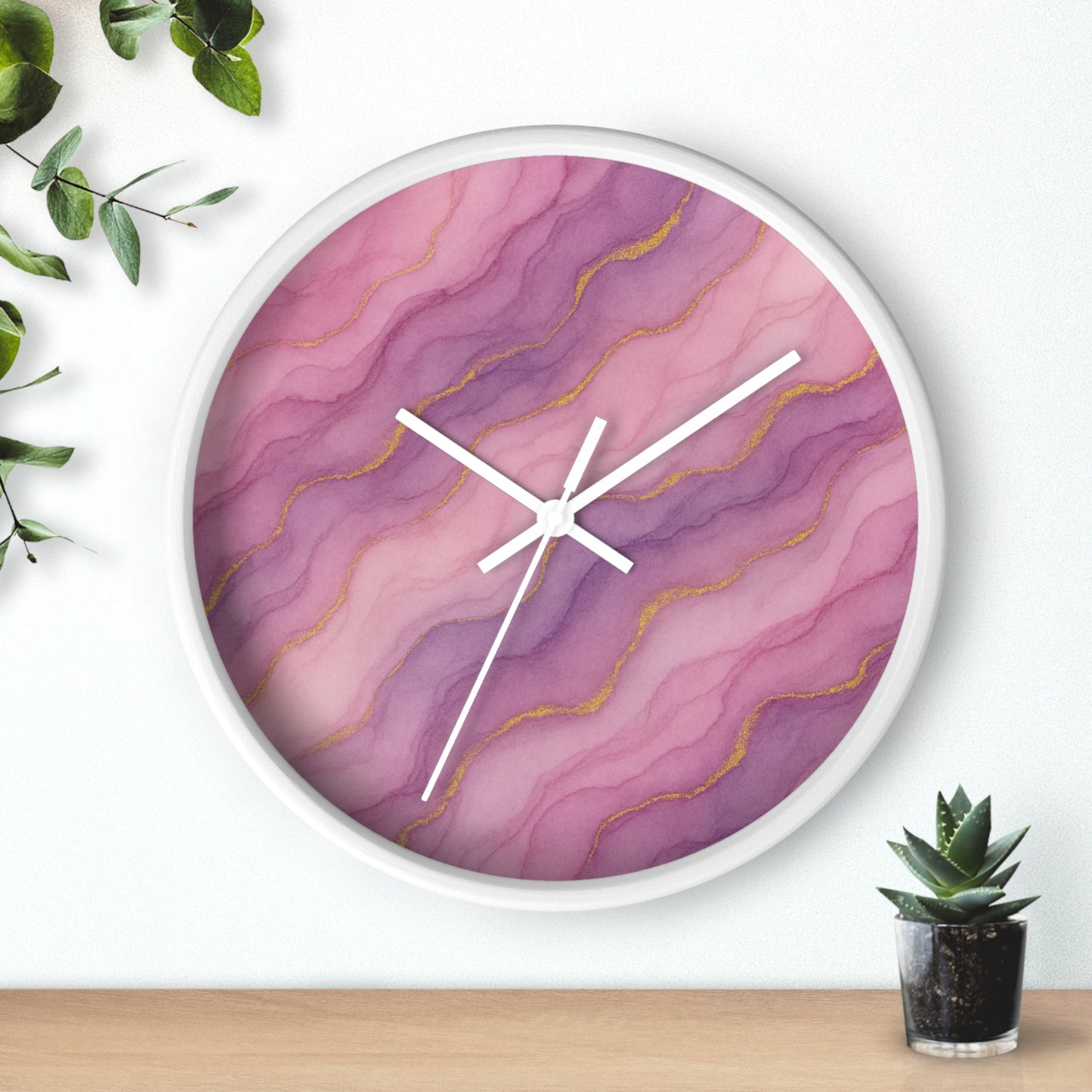 Marbled Flow Wall Clock – Rosecurrent