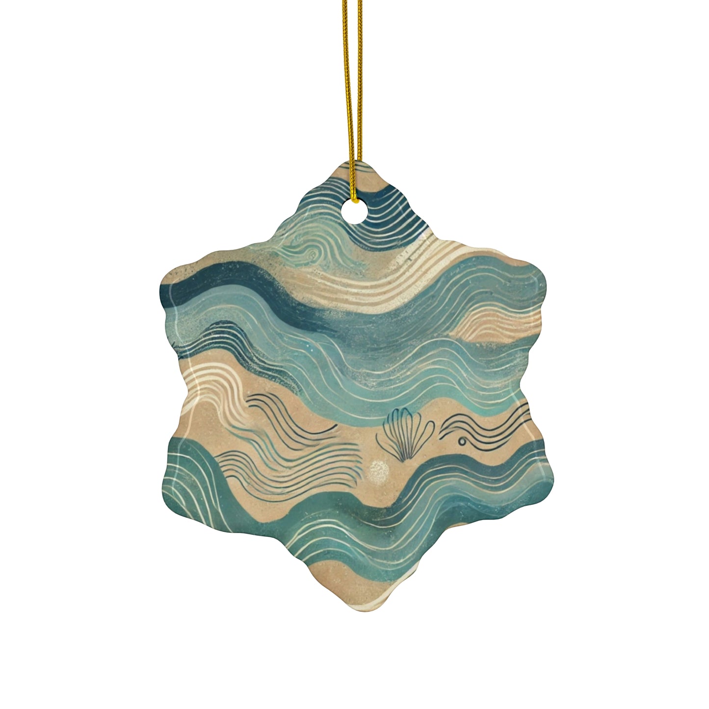 Seabreeze Currents Ceramic Ornament