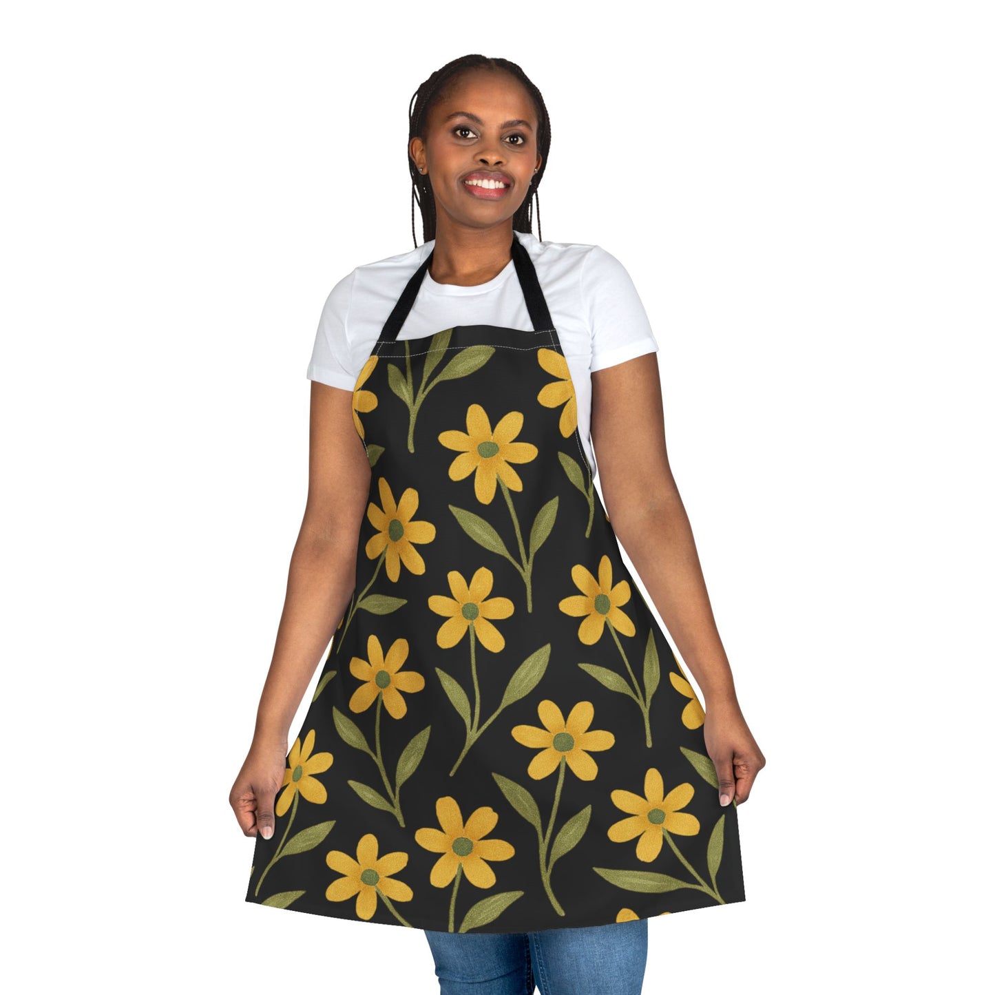 Floral Apron, 5-Color Straps (AOP)