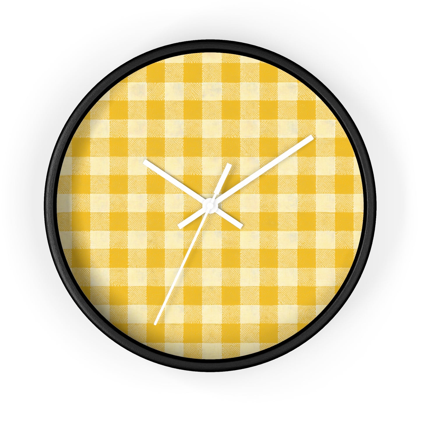 Heritage Check Wall Clock - Yellow