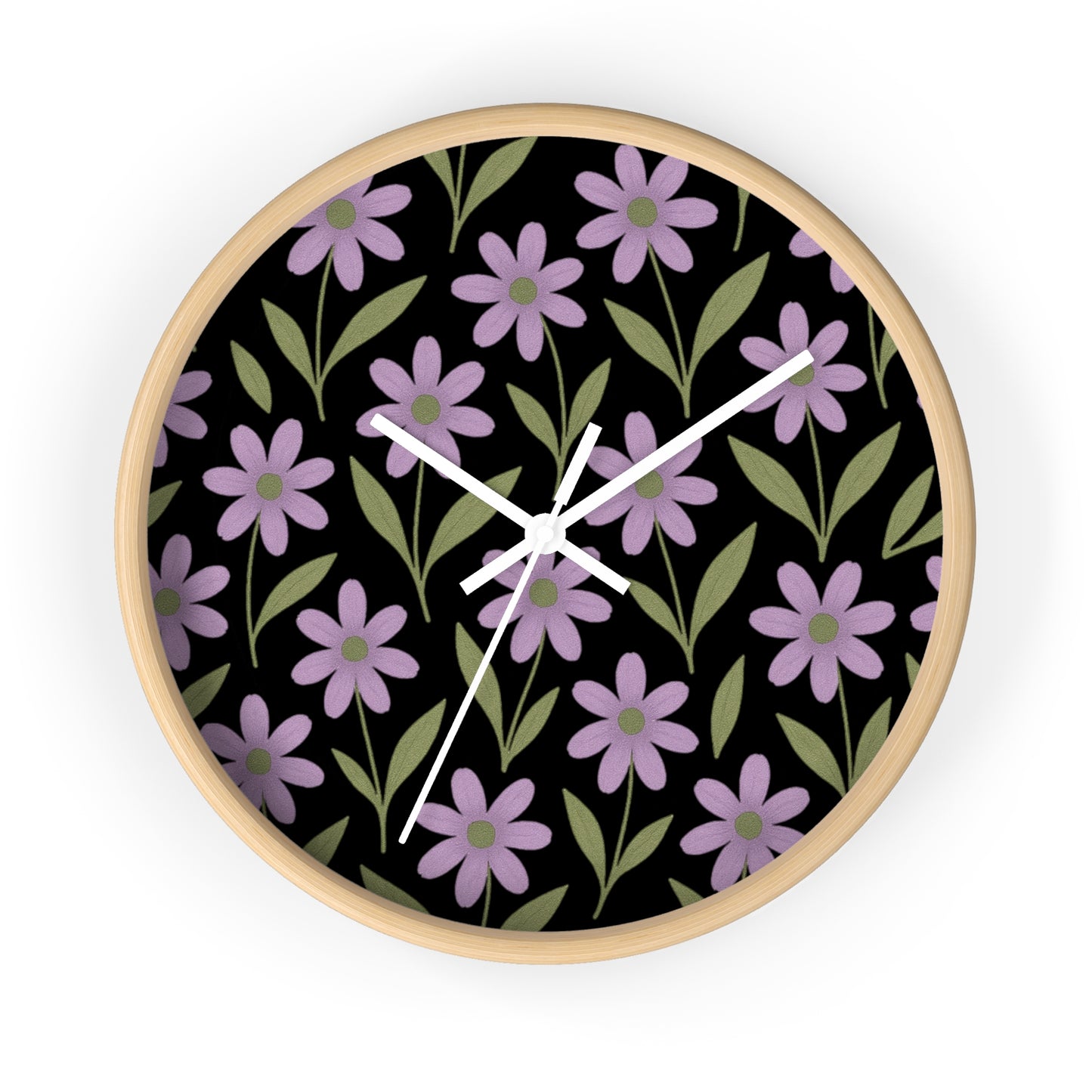 Meadow Bloom Wall Clock - Lavender