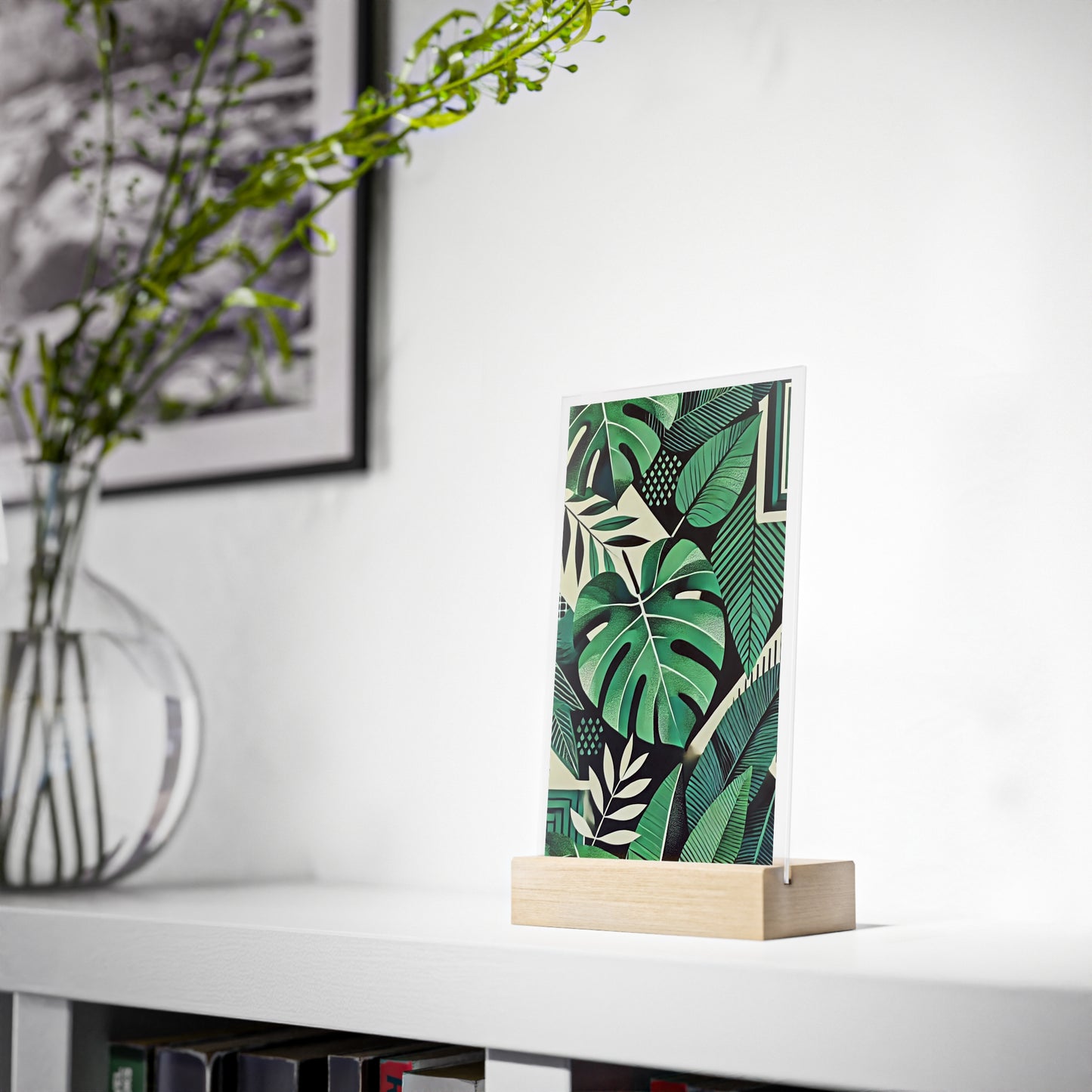 Acrylic Sign with Wooden Stand