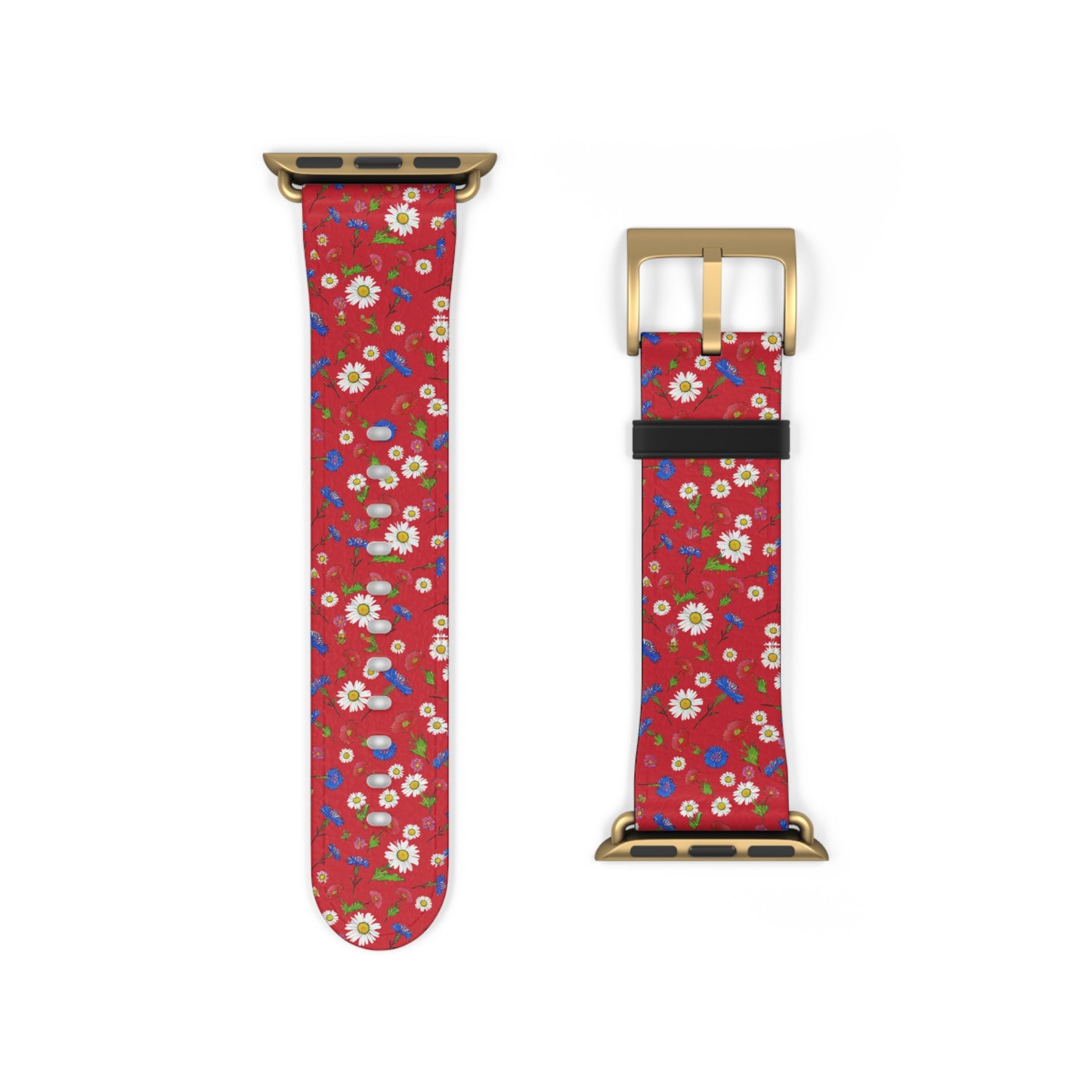Floral Watch Band Red