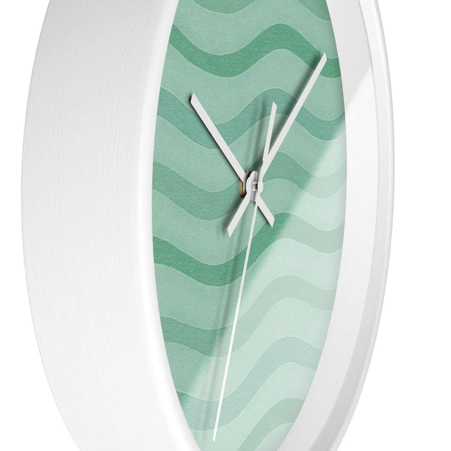 Wavy Stride Wall Clock - Green Meadow