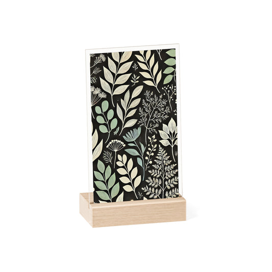 Acrylic Sign with Wooden Stand