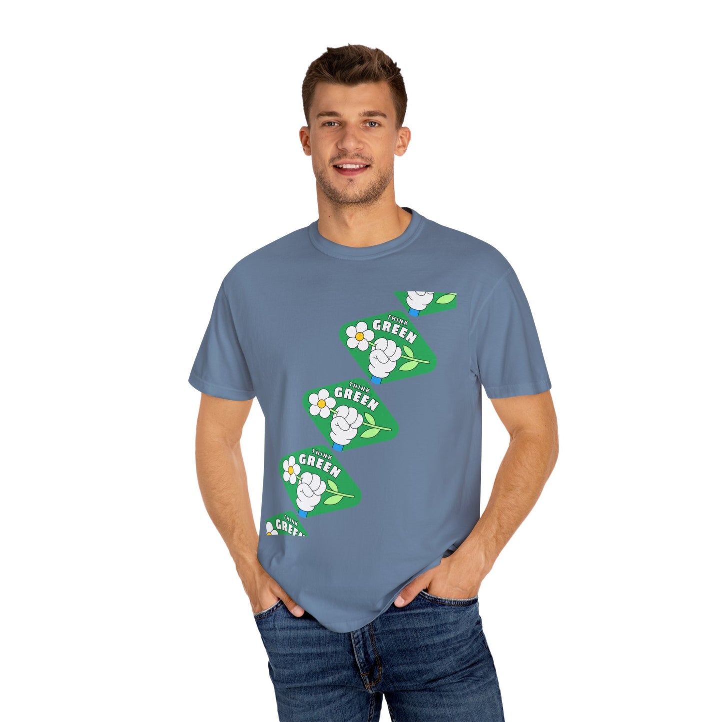 Unisex Garment-Dyed T-shirt - Think Green