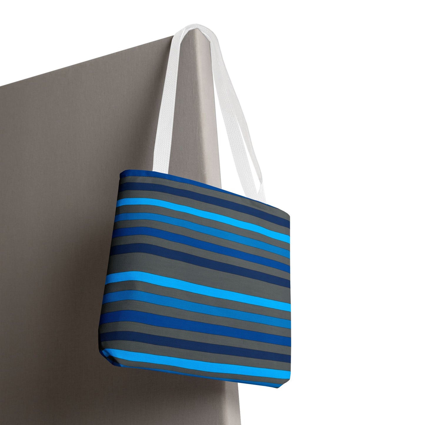 Grey/Blue Tote Bag
