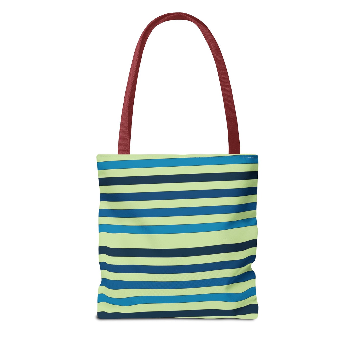 Green/Blue Ocean Breeze StripesTote Bag