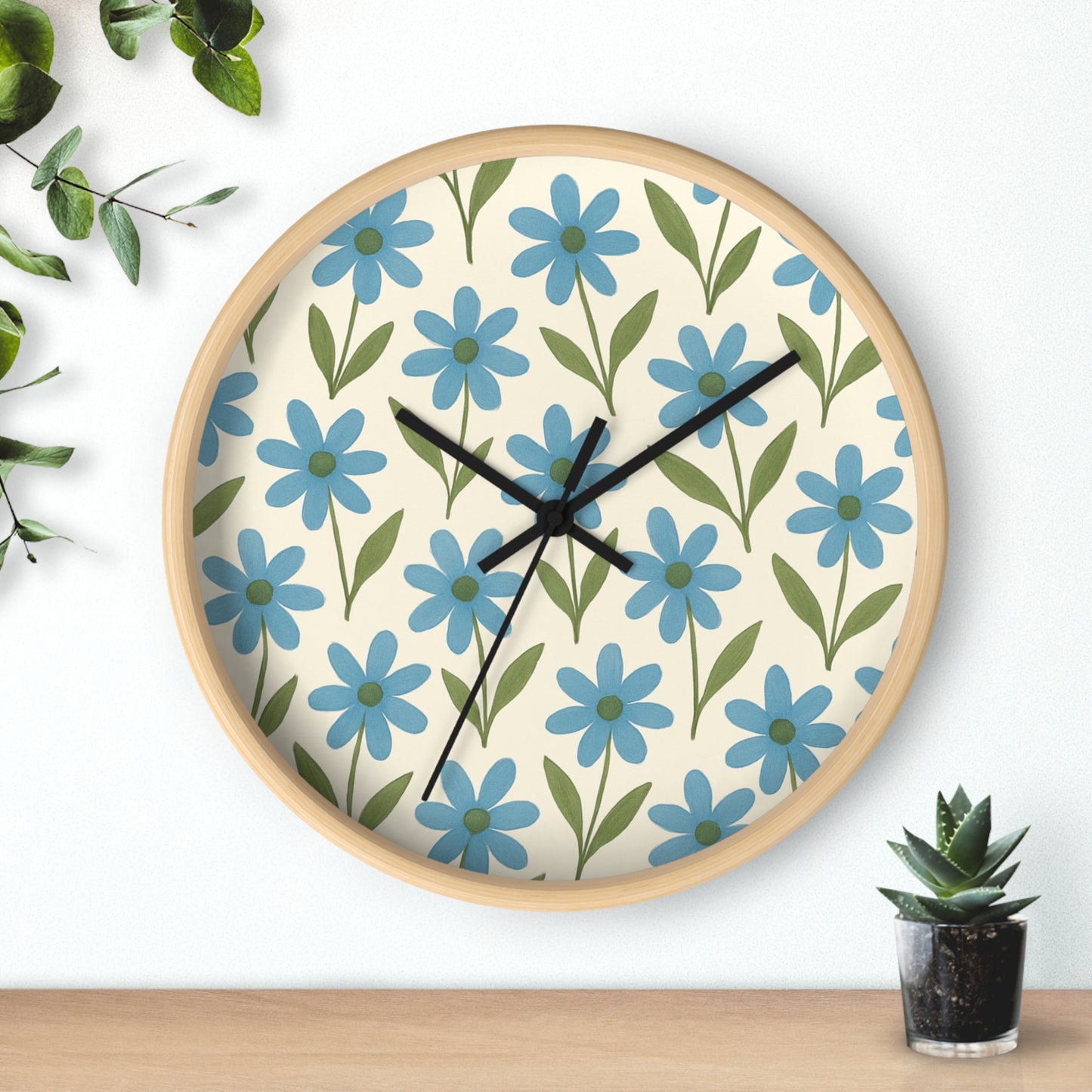 Meadow Bloom - Wall Clock - Bluebell